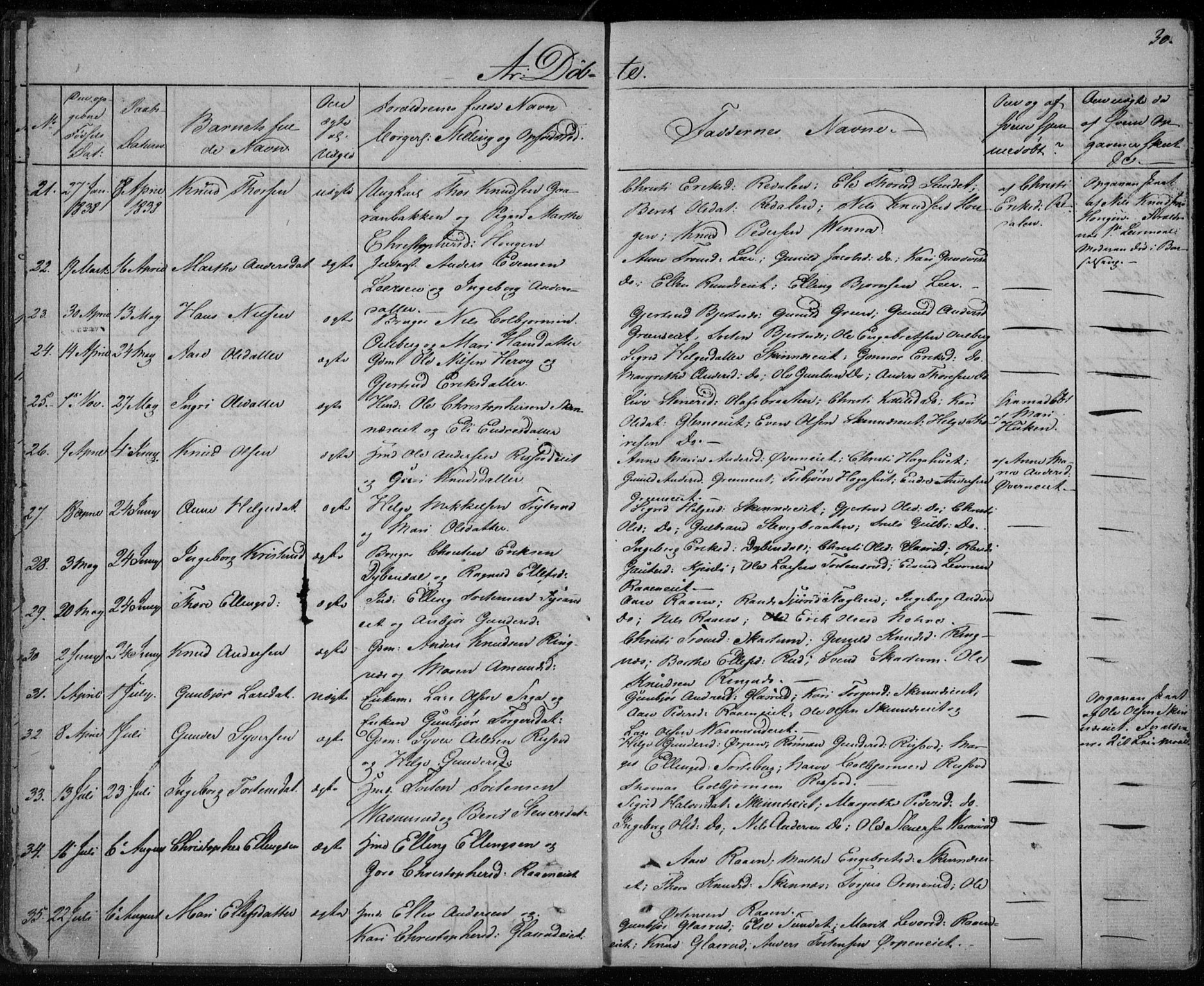 Krødsherad kirkebøker, AV/SAKO-A-19/F/Fa/L0002: Parish register (official) no. 2, 1829-1851, p. 30