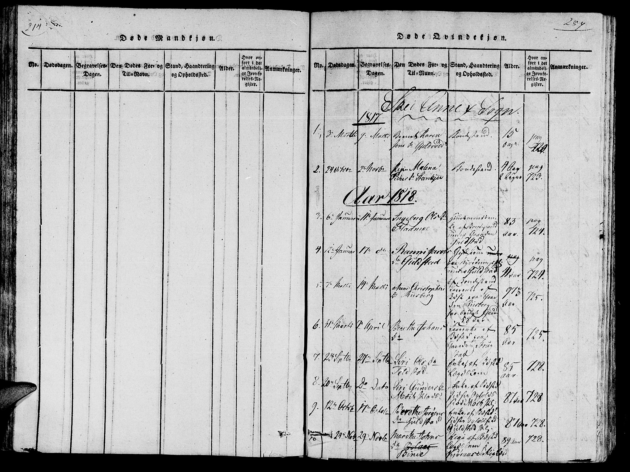 Ministerialprotokoller, klokkerbøker og fødselsregistre - Nord-Trøndelag, AV/SAT-A-1458/735/L0333: Parish register (official) no. 735A04 /2, 1816-1825, p. 214-287