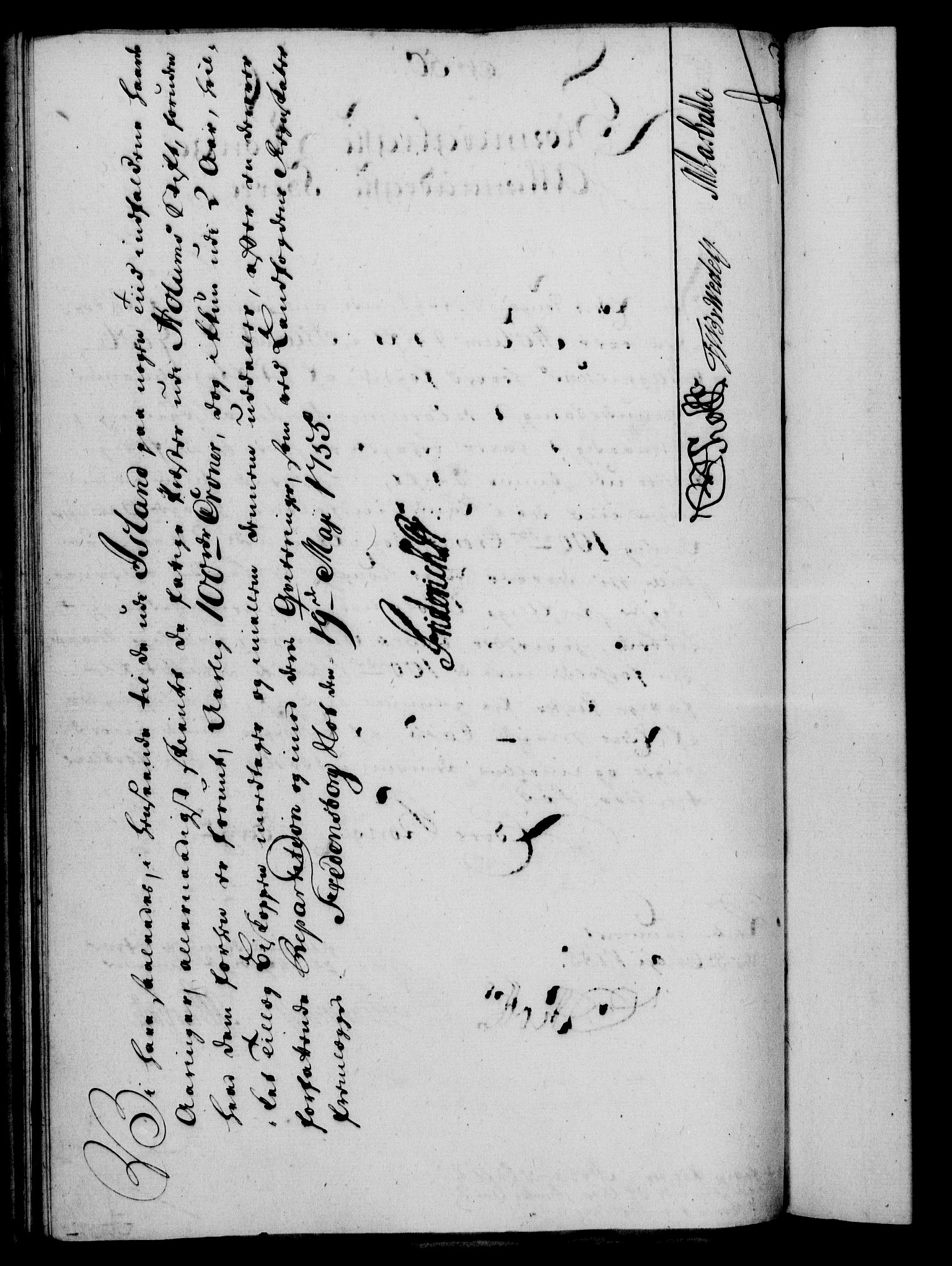 Rentekammeret, Kammerkanselliet, RA/EA-3111/G/Gf/Gfa/L0037: Norsk relasjons- og resolusjonsprotokoll (merket RK 52.37), 1755, p. 279