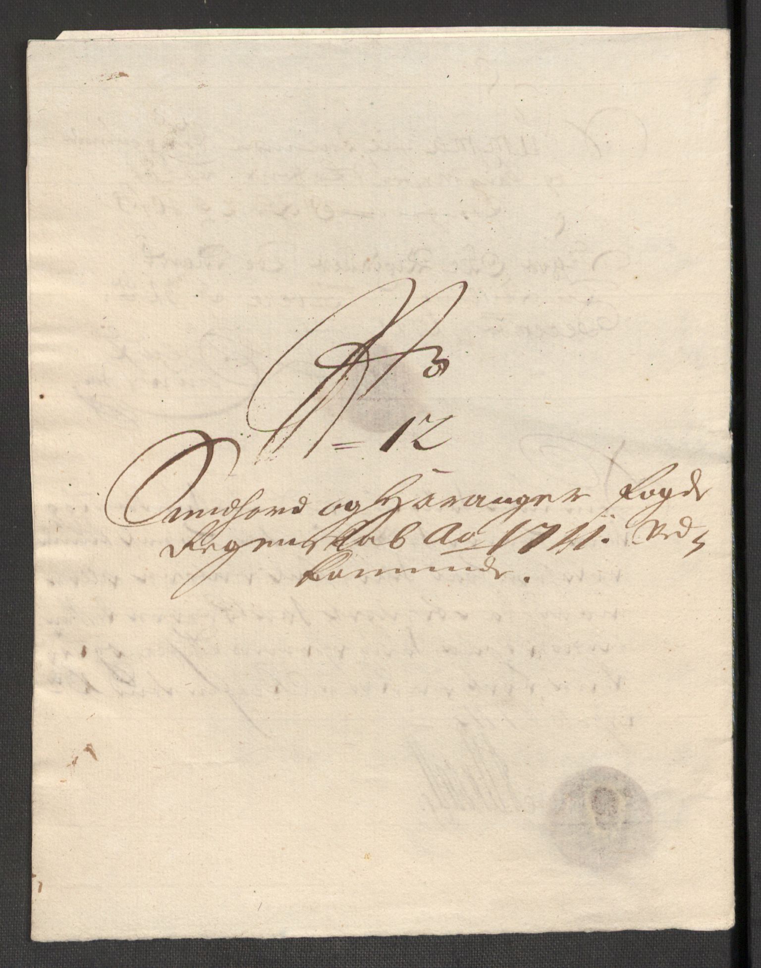 Rentekammeret inntil 1814, Reviderte regnskaper, Fogderegnskap, AV/RA-EA-4092/R48/L2987: Fogderegnskap Sunnhordland og Hardanger, 1711, p. 148