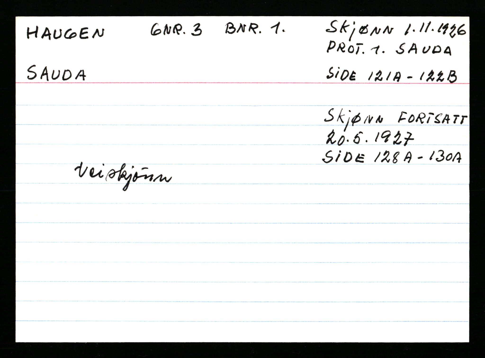 Statsarkivet i Stavanger, AV/SAST-A-101971/03/Y/Ym/L0021: Åstedskort sortert etter gårdsnavn: Hauge - Haukås, 1600-1950, p. 424