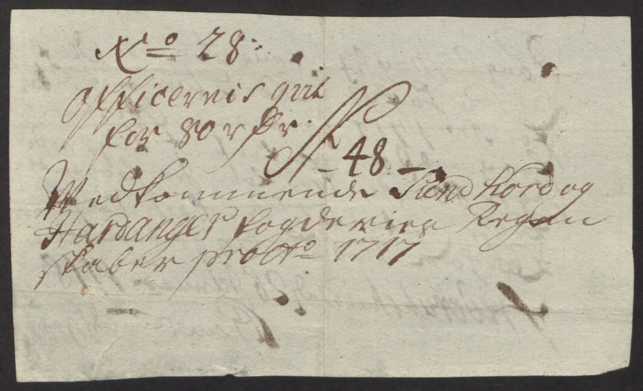 Rentekammeret inntil 1814, Reviderte regnskaper, Fogderegnskap, AV/RA-EA-4092/R48/L2994: Fogderegnskap Sunnhordland og Hardanger, 1717, p. 226