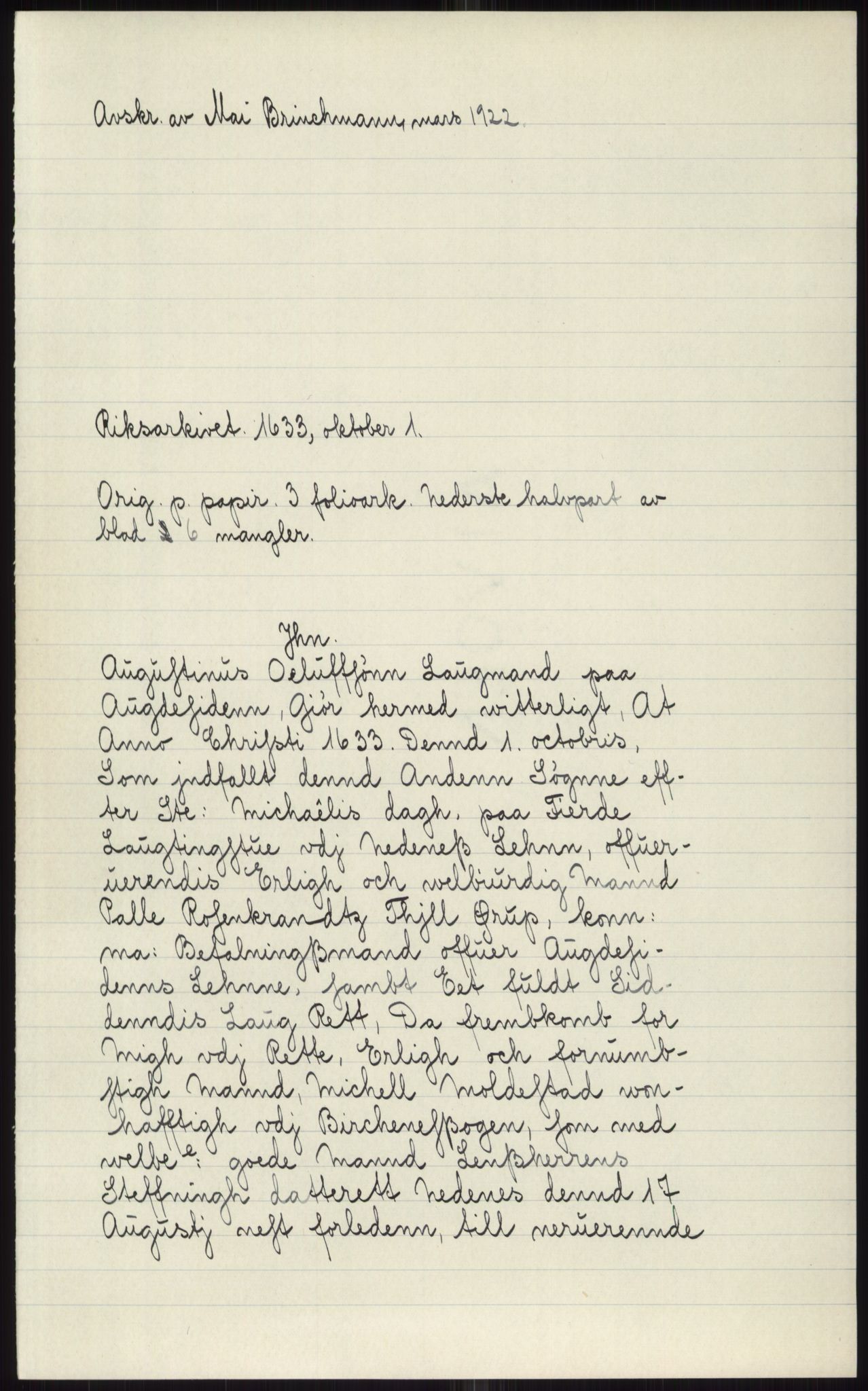 Samlinger til kildeutgivelse, Diplomavskriftsamlingen, AV/RA-EA-4053/H/Ha, p. 3247