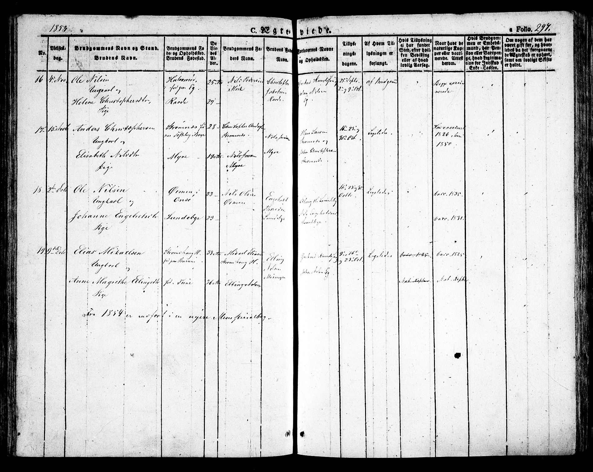 Råde prestekontor kirkebøker, AV/SAO-A-2009/F/Fa/L0005: Parish register (official) no. 5, 1830-1853, p. 297