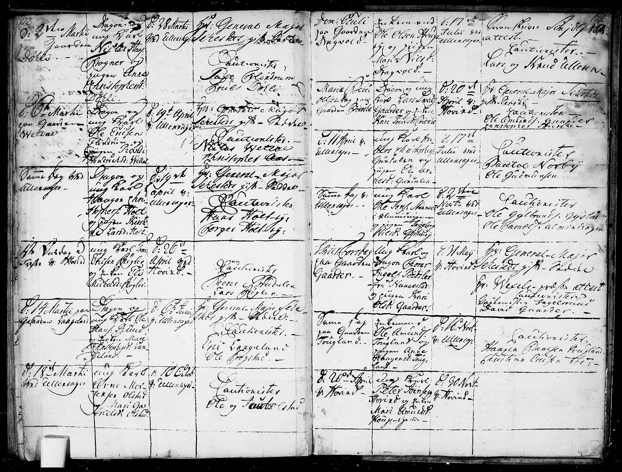 Ullensaker prestekontor Kirkebøker, SAO/A-10236a/F/Fa/L0010: Parish register (official) no. I 10, 1733-1776, p. 172-173