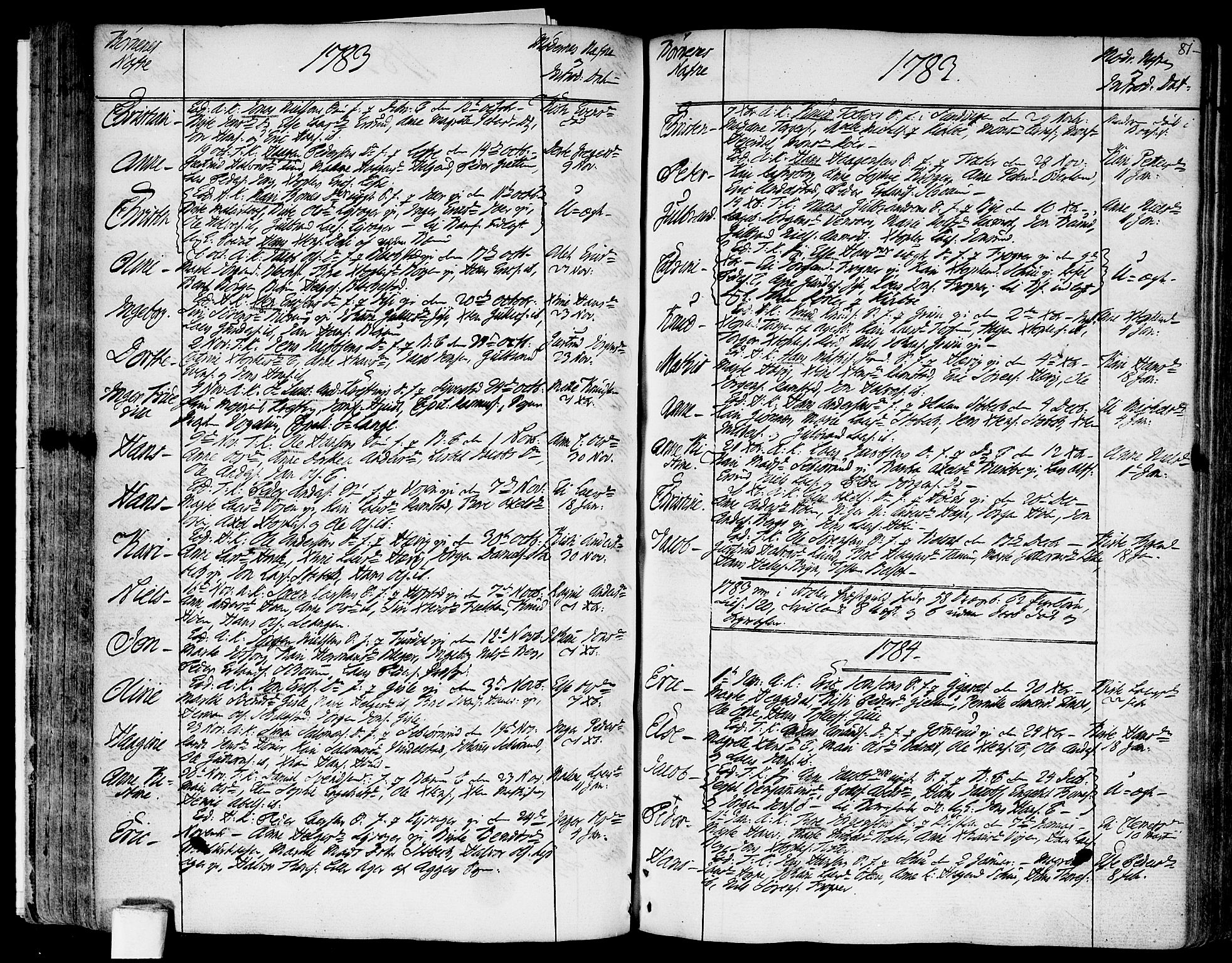 Asker prestekontor Kirkebøker, SAO/A-10256a/F/Fa/L0003: Parish register (official) no. I 3, 1767-1807, p. 81