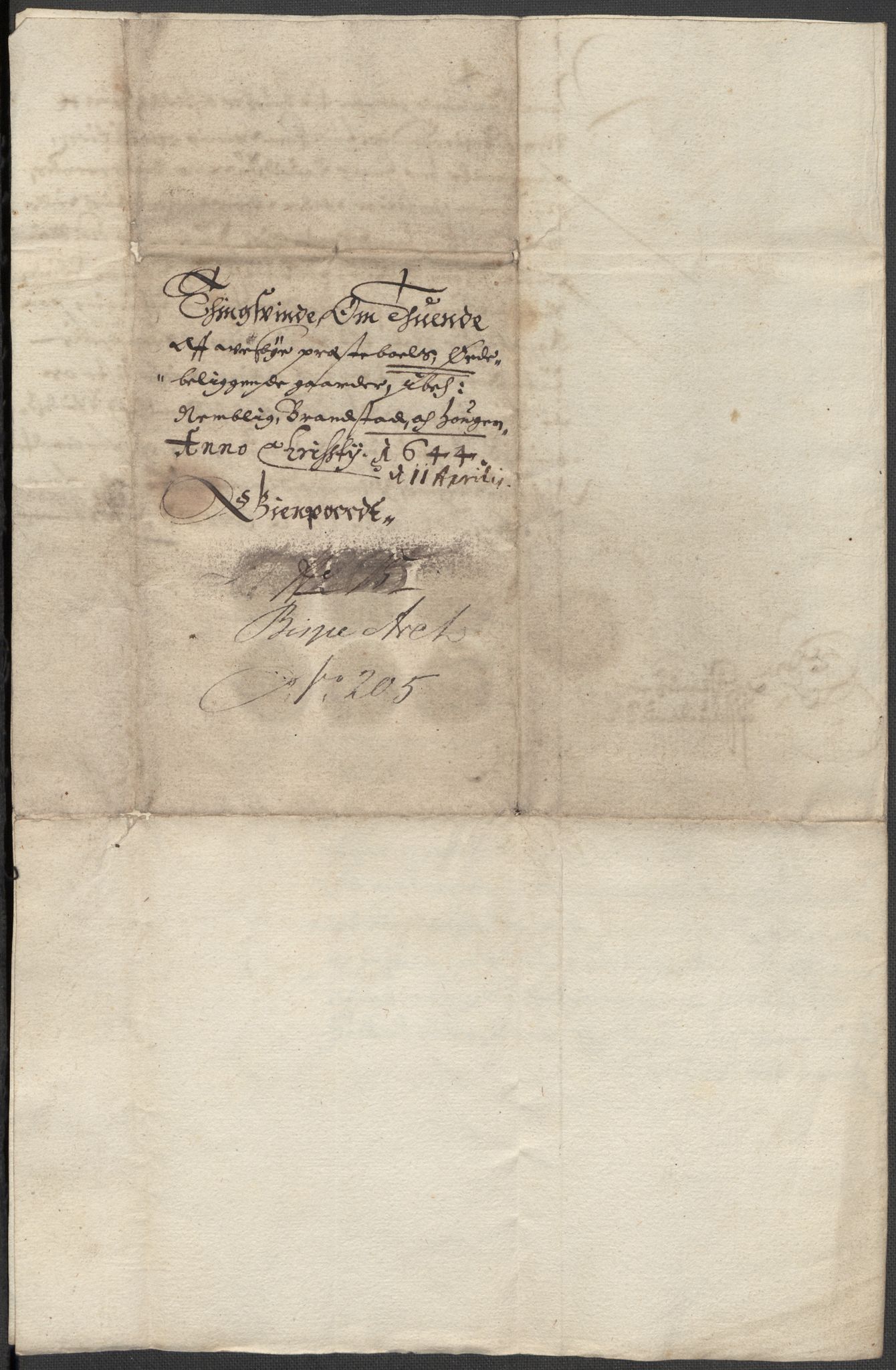 Riksarkivets diplomsamling, RA/EA-5965/F15/L0006: Prestearkiv - Akershus, 1593-1865, p. 224