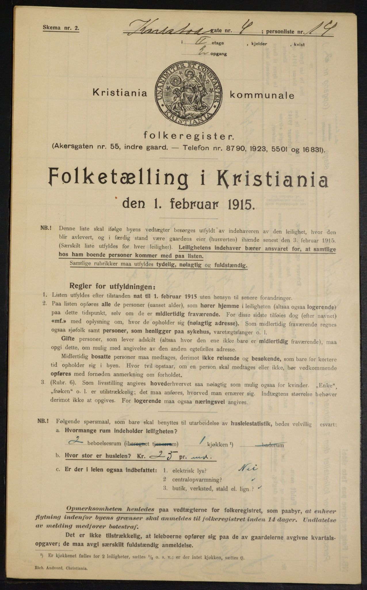 OBA, Municipal Census 1915 for Kristiania, 1915, p. 48475