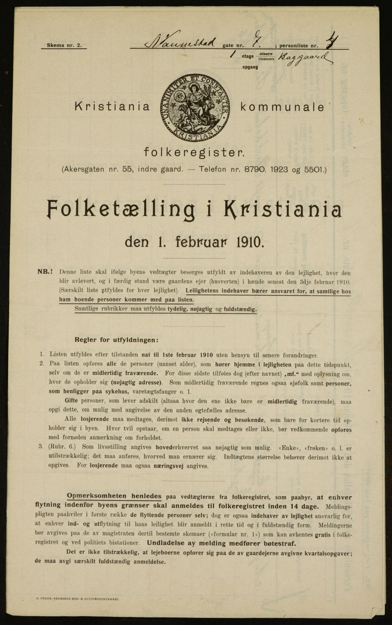 OBA, Municipal Census 1910 for Kristiania, 1910, p. 66817