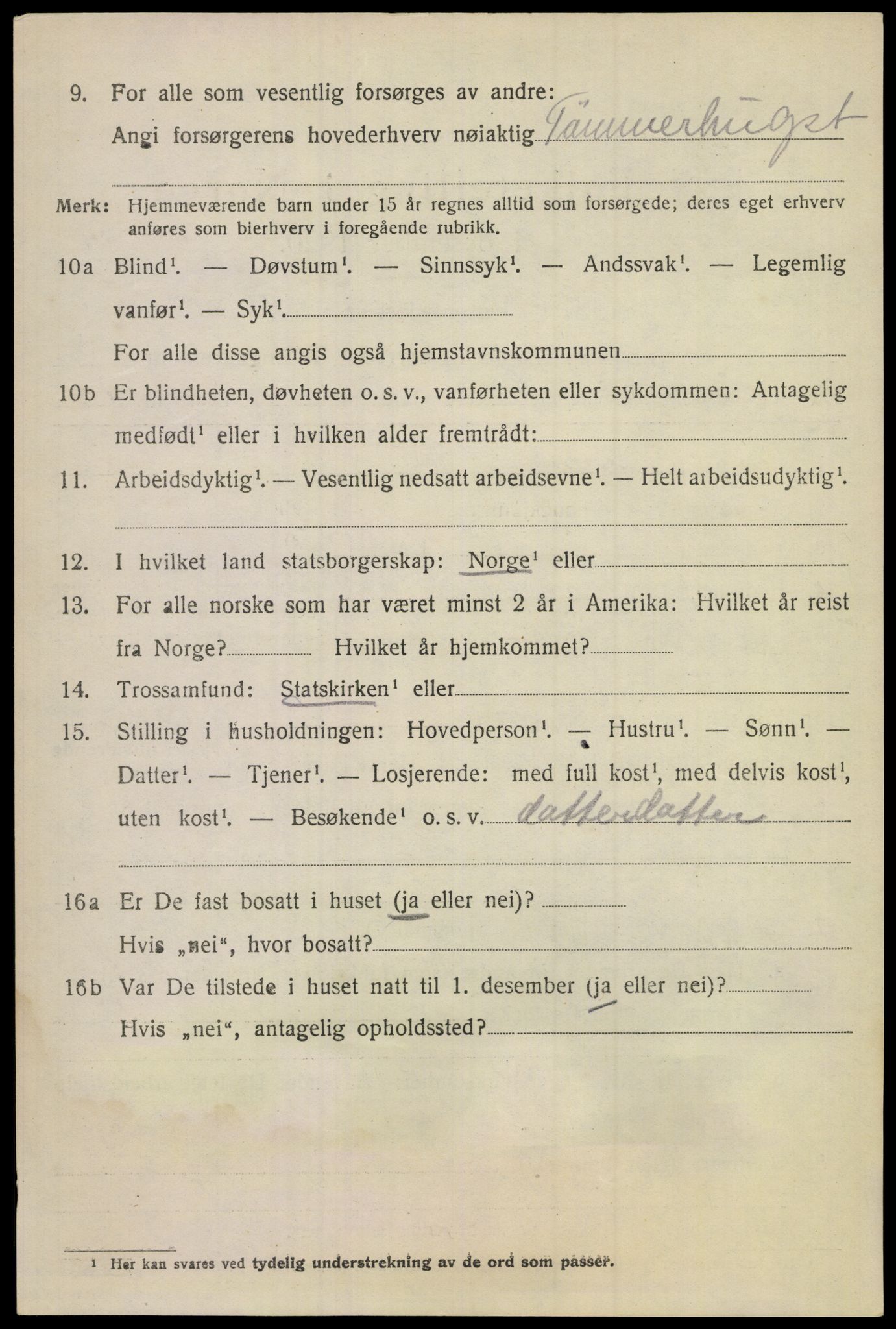 SAKO, 1920 census for Flesberg, 1920, p. 3770