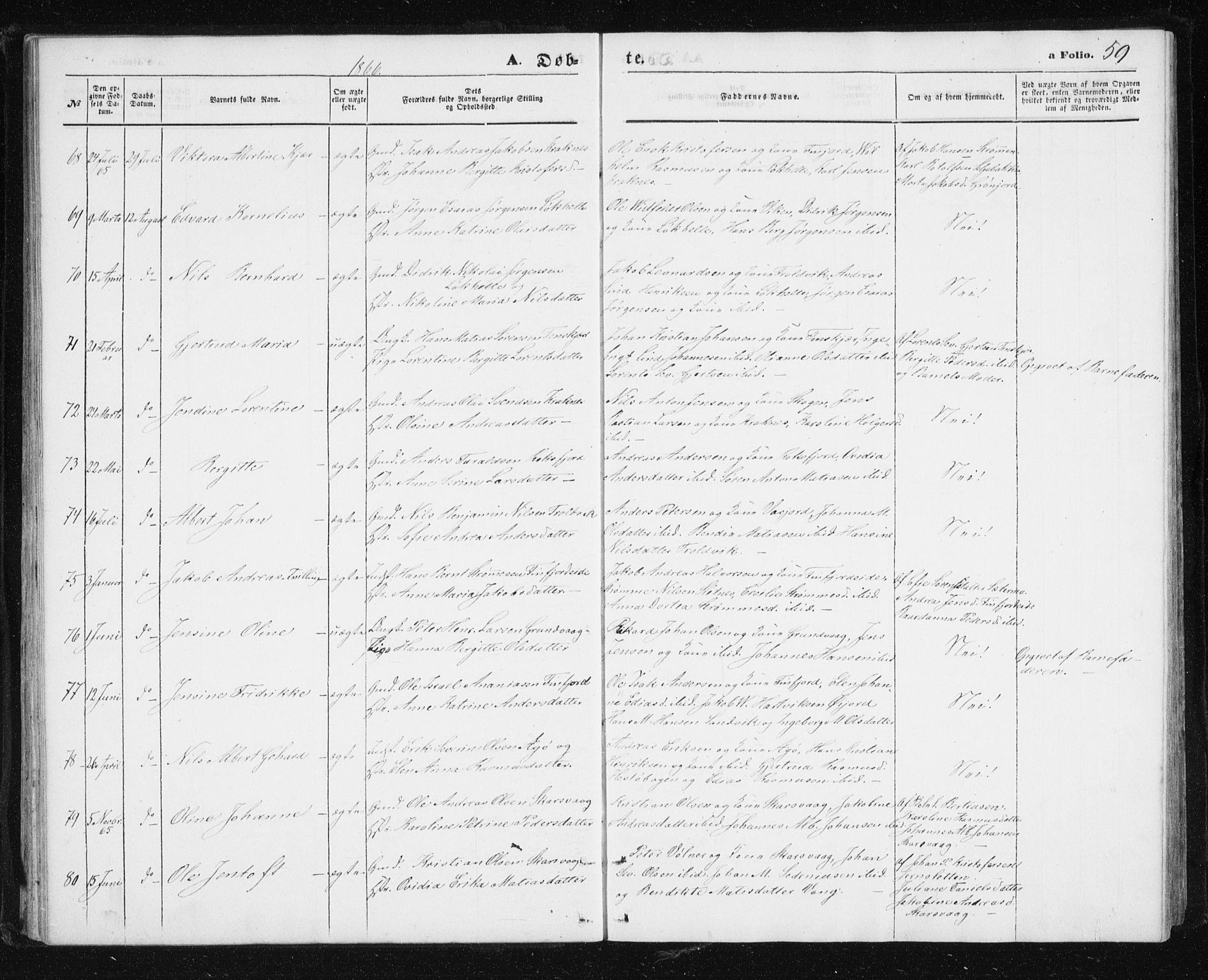 Lenvik sokneprestembete, SATØ/S-1310/H/Ha/Hab/L0004klokker: Parish register (copy) no. 4, 1859-1869, p. 59