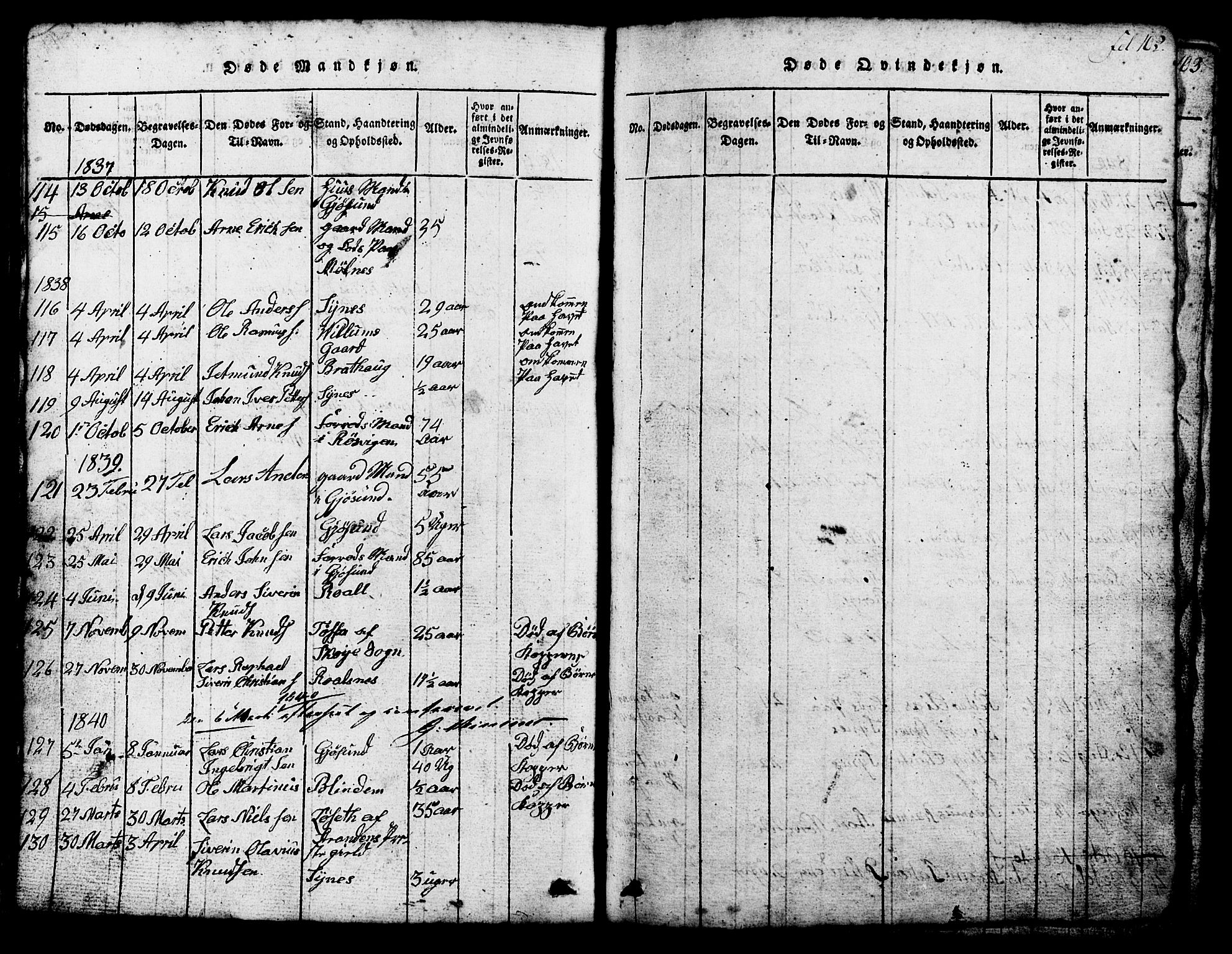 Ministerialprotokoller, klokkerbøker og fødselsregistre - Møre og Romsdal, SAT/A-1454/537/L0520: Parish register (copy) no. 537C01, 1819-1868, p. 102