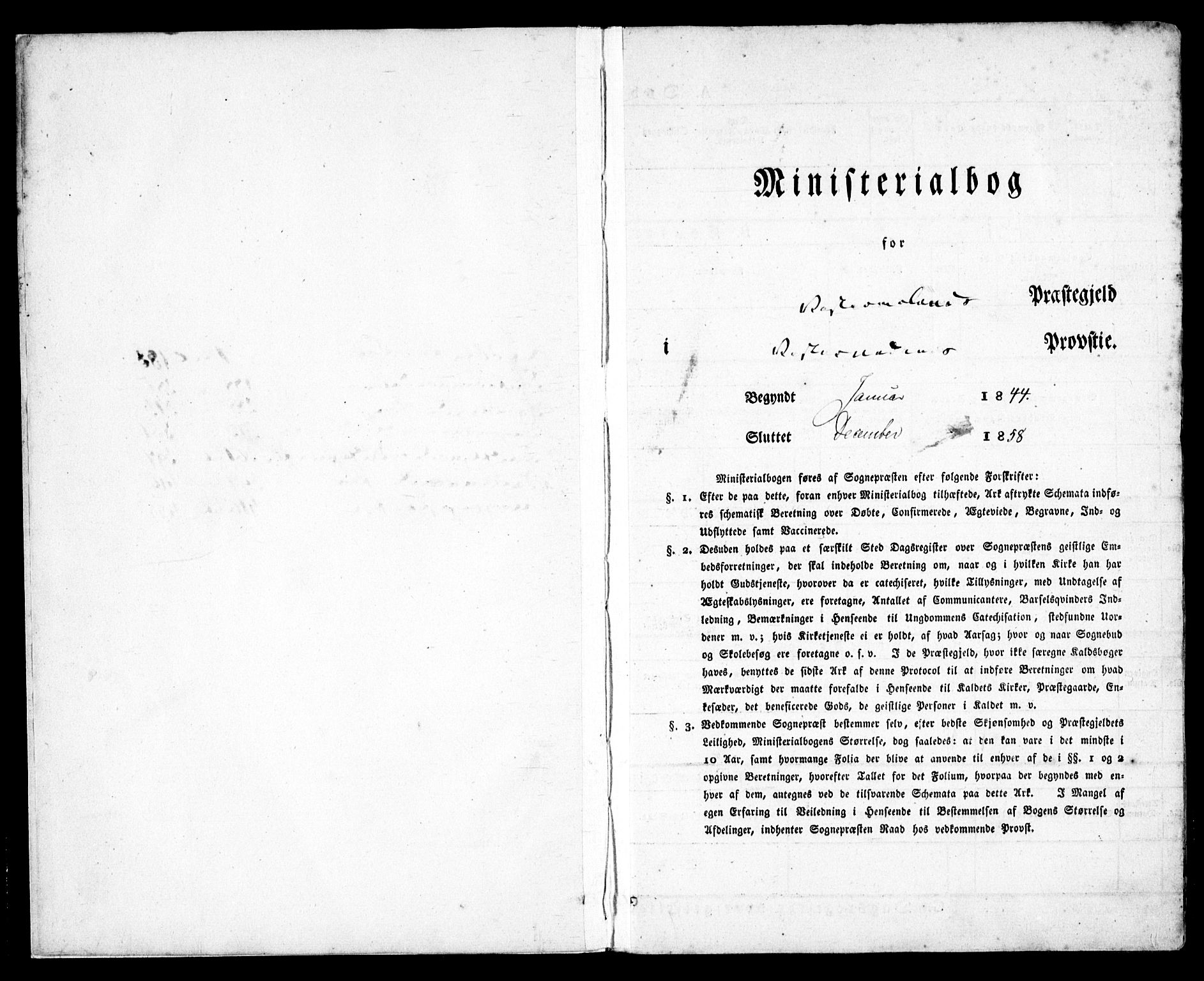 Høvåg sokneprestkontor, SAK/1111-0025/F/Fa/L0003: Parish register (official) no. A 3, 1843-1858