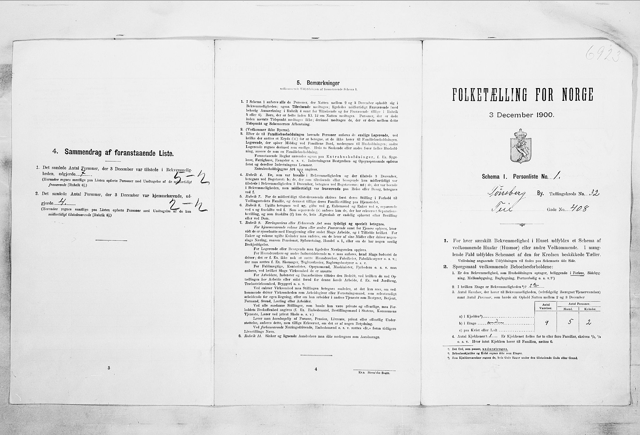 RA, 1900 census for Tønsberg, 1900, p. 4892