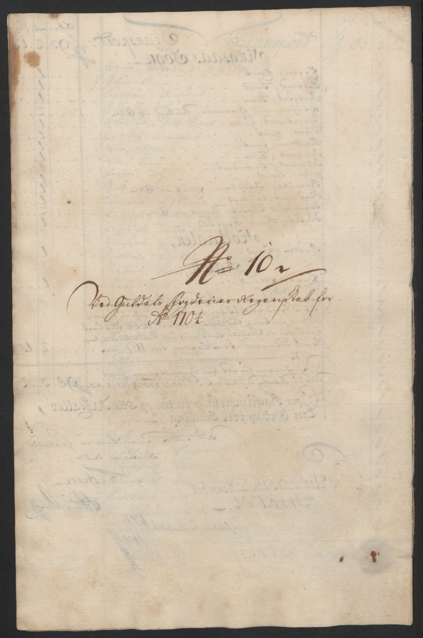 Rentekammeret inntil 1814, Reviderte regnskaper, Fogderegnskap, AV/RA-EA-4092/R60/L3954: Fogderegnskap Orkdal og Gauldal, 1704, p. 377