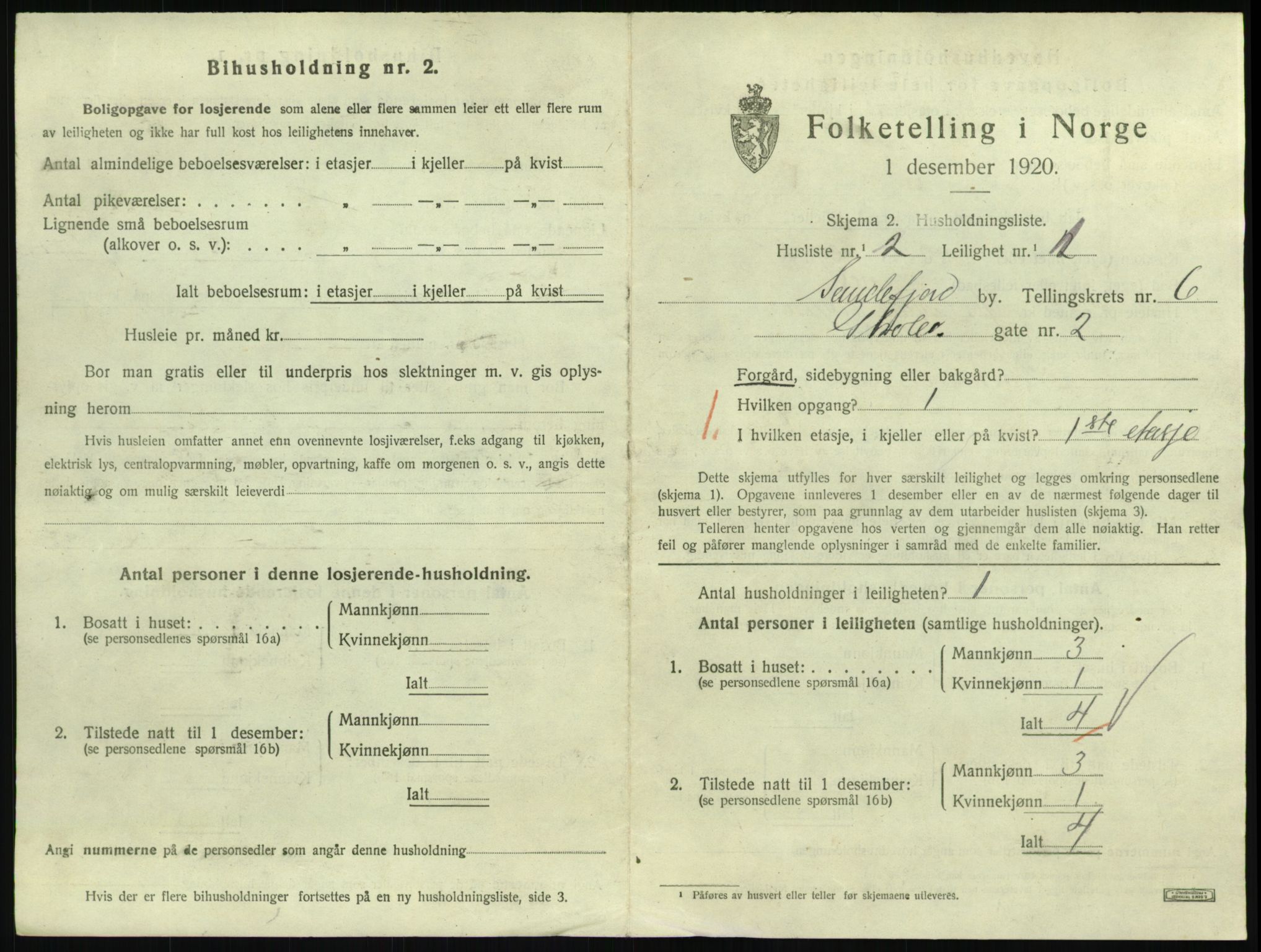 SAKO, 1920 census for Sandefjord, 1920, p. 2640