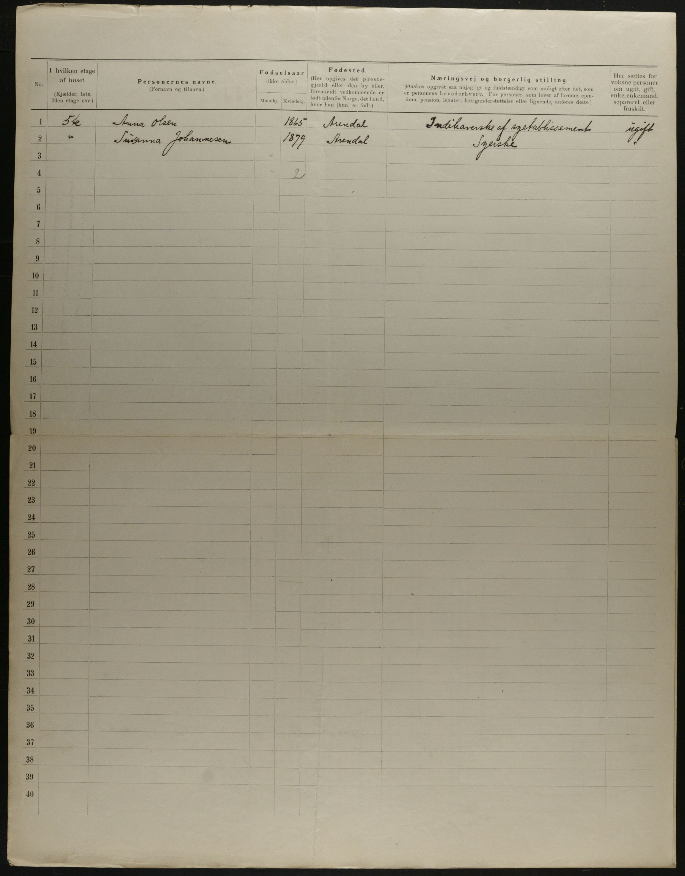 OBA, Municipal Census 1901 for Kristiania, 1901, p. 14765