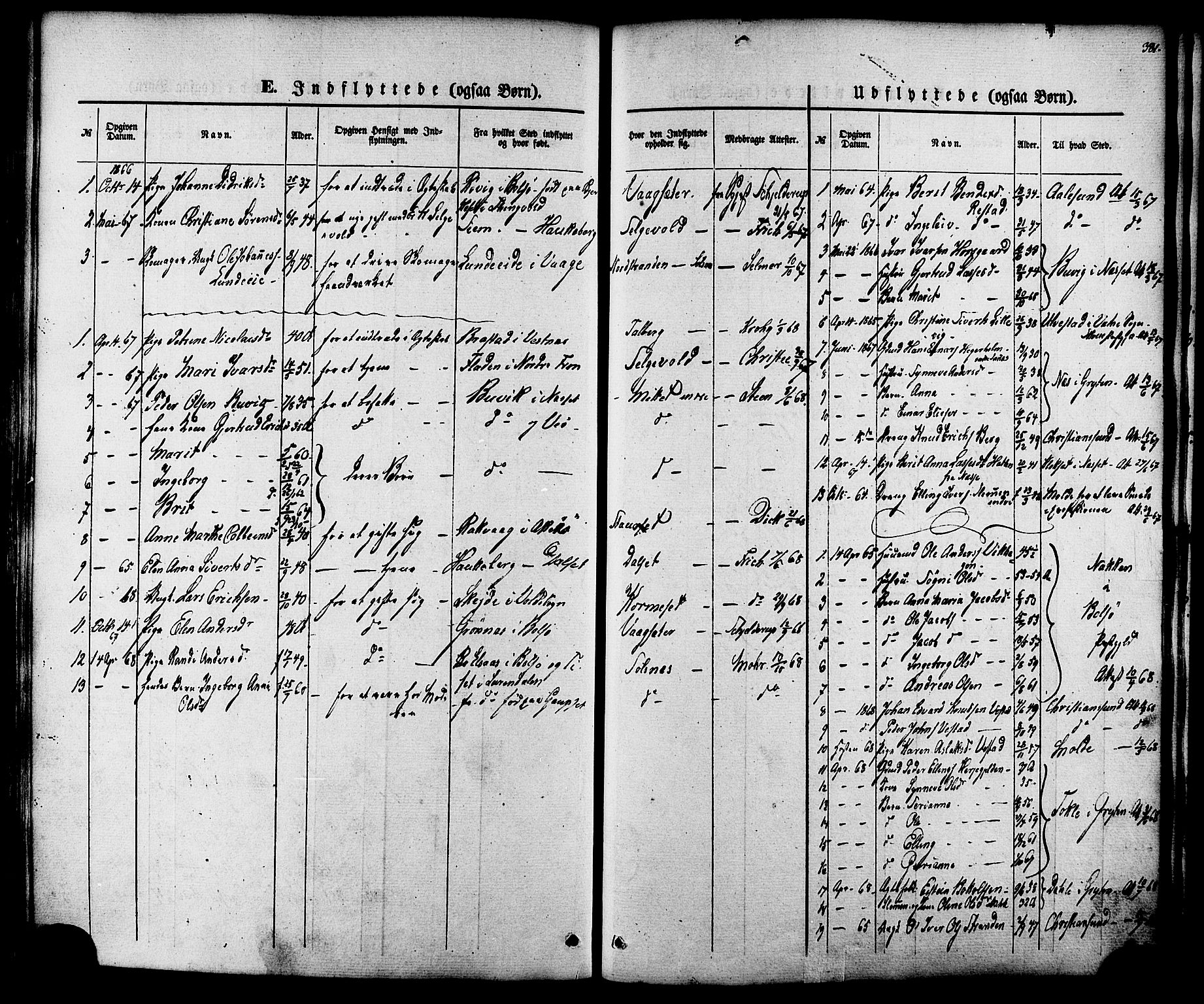 Ministerialprotokoller, klokkerbøker og fødselsregistre - Møre og Romsdal, SAT/A-1454/547/L0603: Parish register (official) no. 547A05, 1846-1877, p. 381
