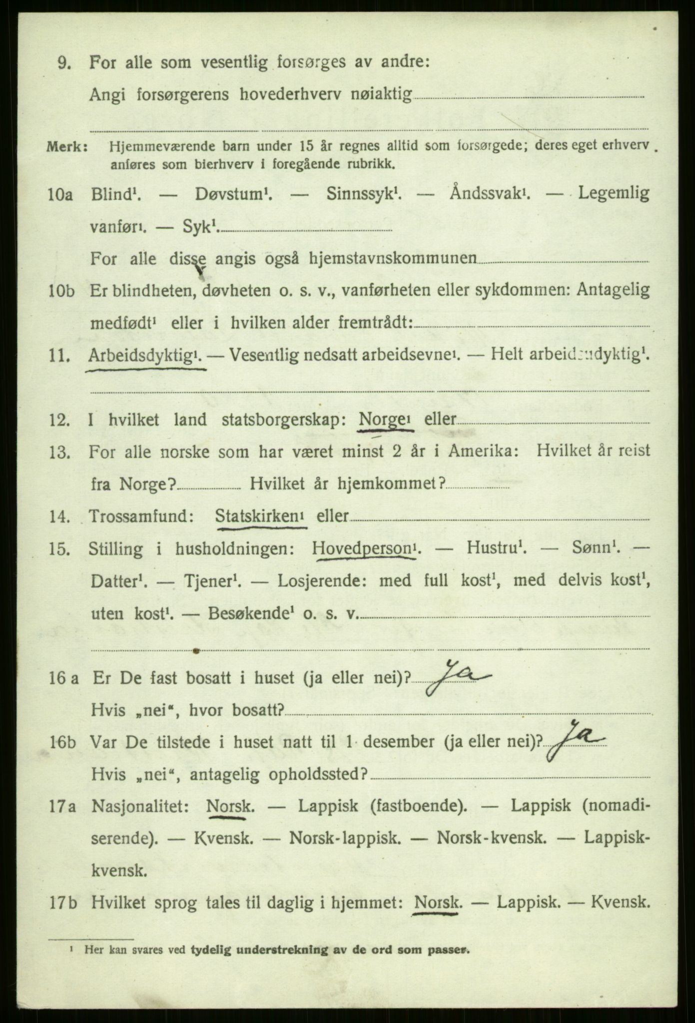 SATØ, 1920 census for Trondenes, 1920, p. 9970