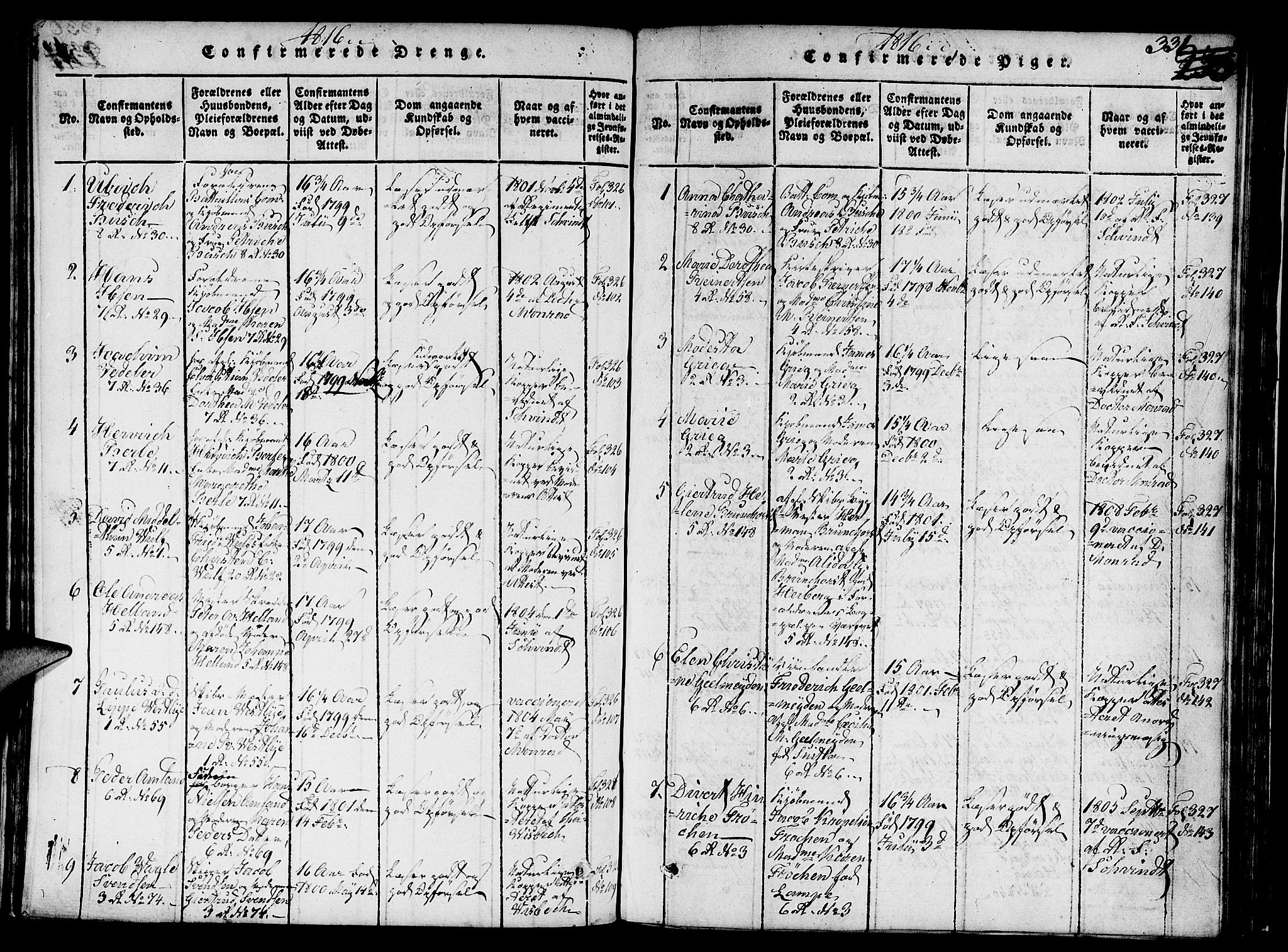 Nykirken Sokneprestembete, SAB/A-77101/H/Hab/L0003: Parish register (copy) no. A 4, 1816-1821, p. 331