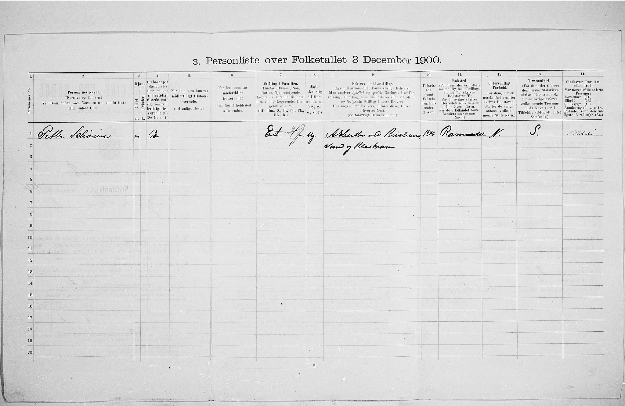 SAO, 1900 census for Kristiania, 1900, p. 47316