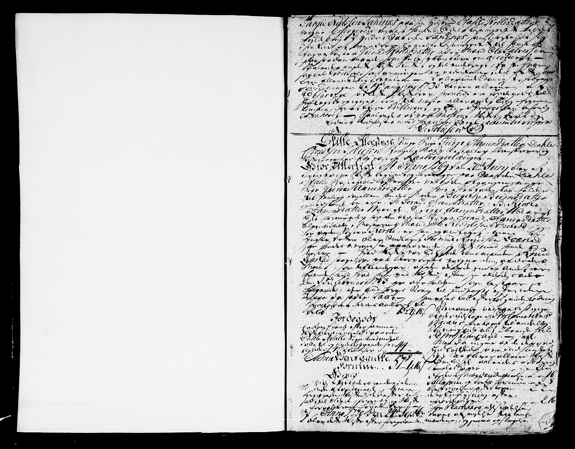 Setesdal sorenskriveri, SAK/1221-0011/H/Hc/L0009: Skifteprotokoll nr 8 med register, 1769-1781, p. 1b-2a