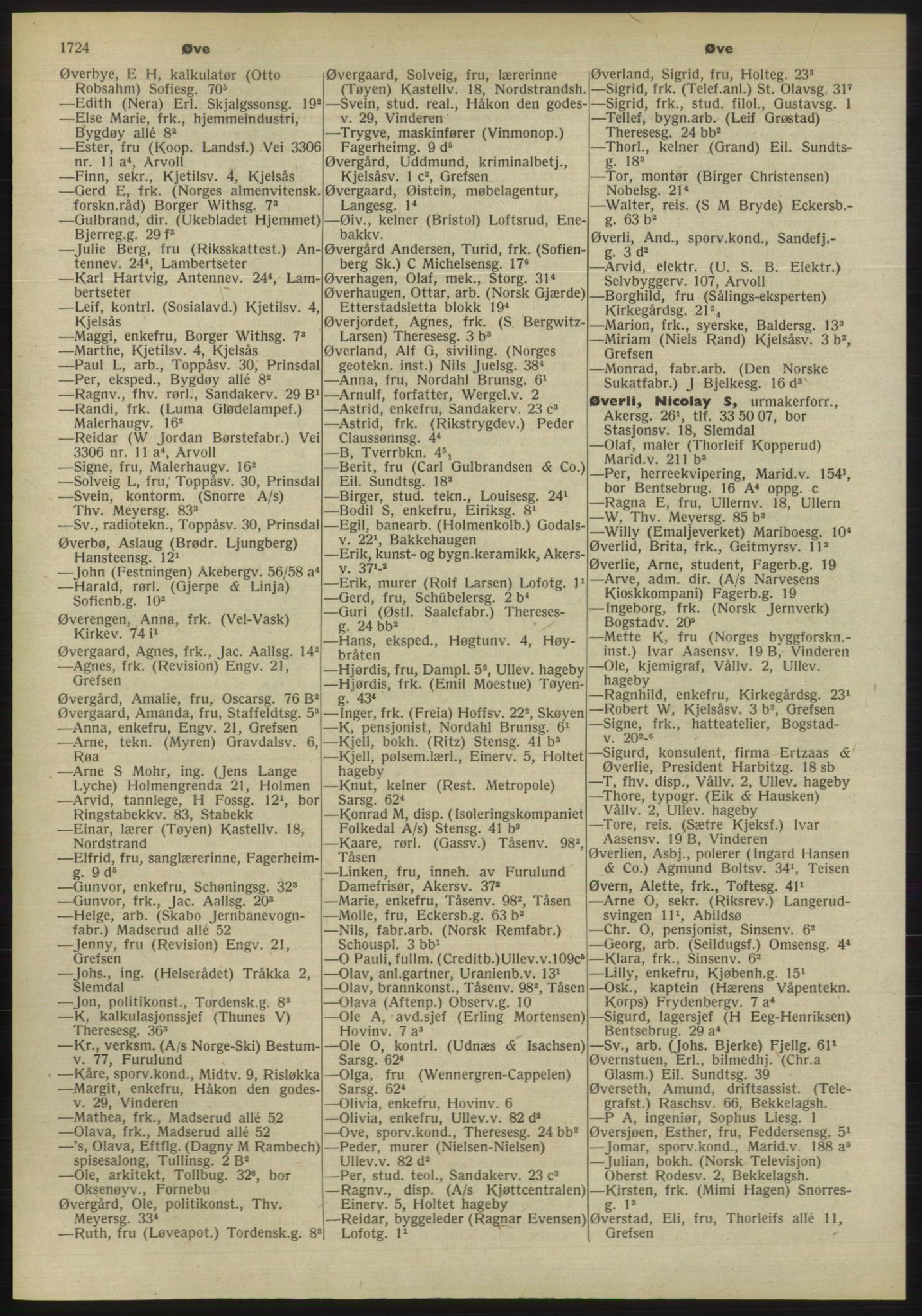 Kristiania/Oslo adressebok, PUBL/-, 1955, p. 1724