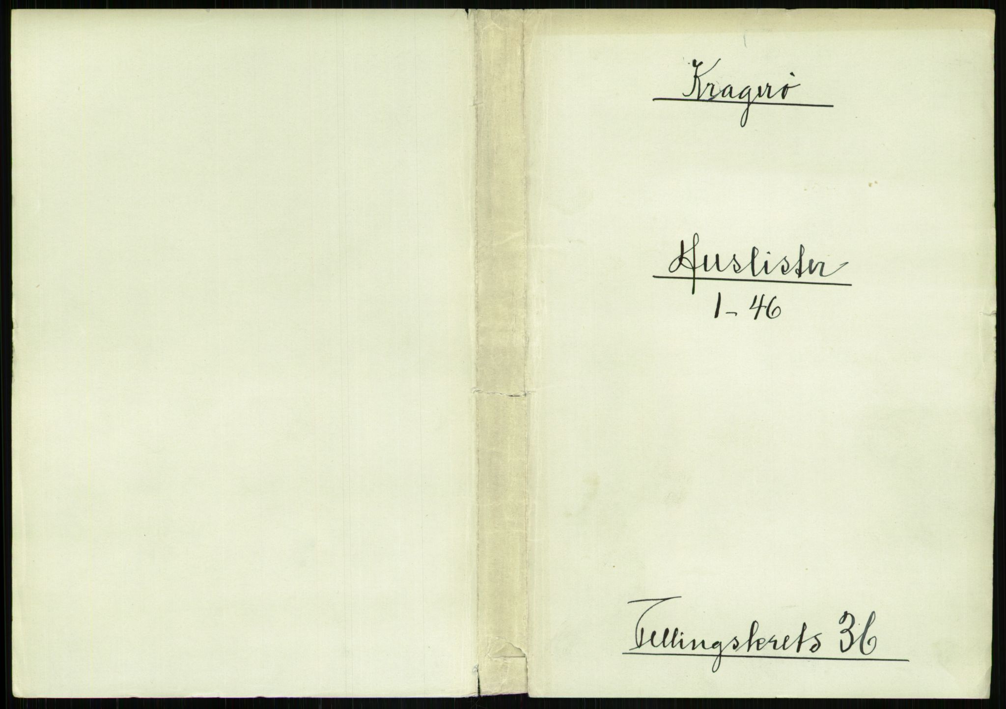 RA, 1891 census for 0801 Kragerø, 1891, p. 1350