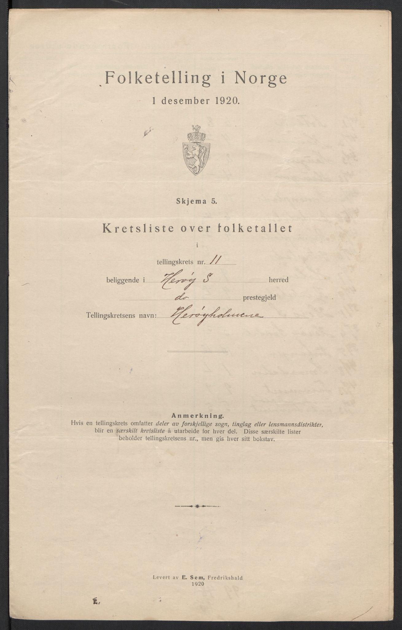 SAT, 1920 census for Herøy (MR), 1920, p. 36