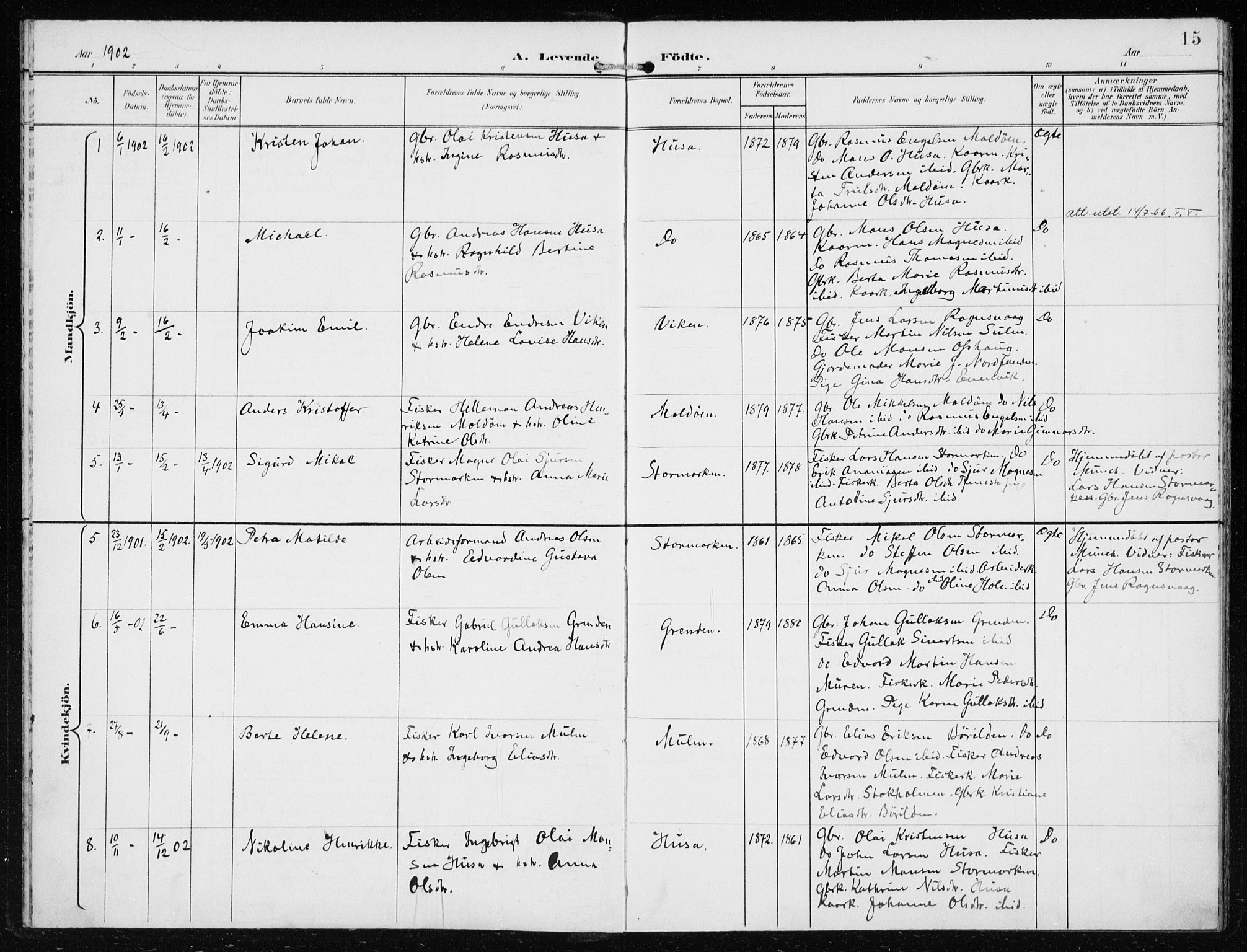 Lindås Sokneprestembete, AV/SAB-A-76701/H/Haa/Haad/L0002: Parish register (official) no. D  2, 1897-1912, p. 15