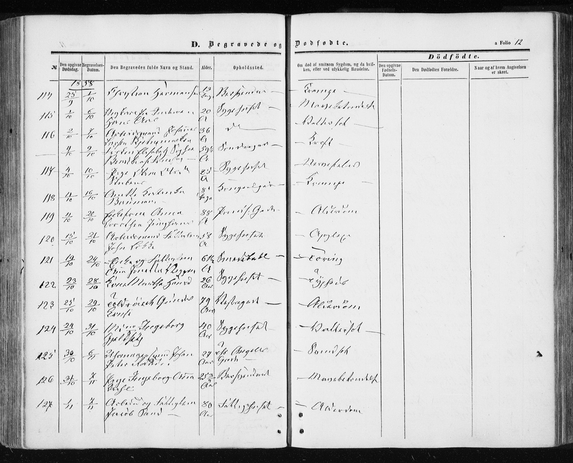 Ministerialprotokoller, klokkerbøker og fødselsregistre - Sør-Trøndelag, AV/SAT-A-1456/601/L0053: Parish register (official) no. 601A21, 1857-1865, p. 12