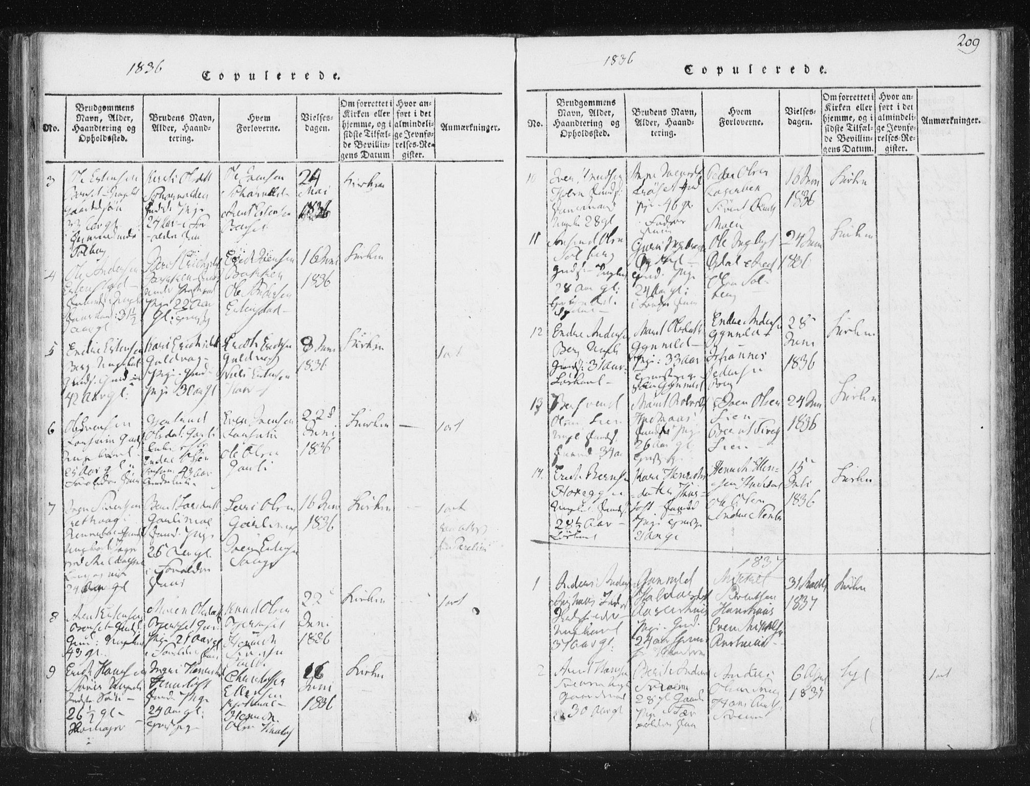 Ministerialprotokoller, klokkerbøker og fødselsregistre - Sør-Trøndelag, SAT/A-1456/689/L1037: Parish register (official) no. 689A02, 1816-1842, p. 209