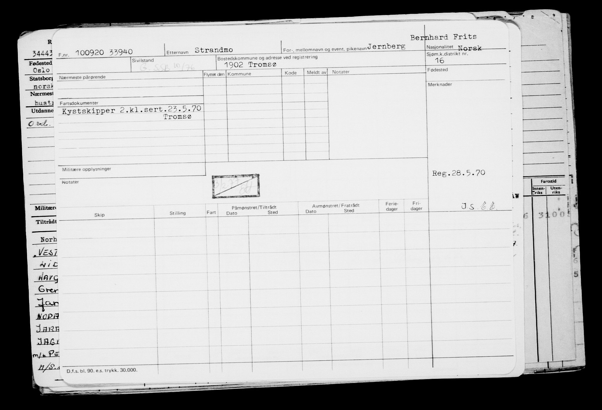 Direktoratet for sjømenn, AV/RA-S-3545/G/Gb/L0185: Hovedkort, 1920, p. 235