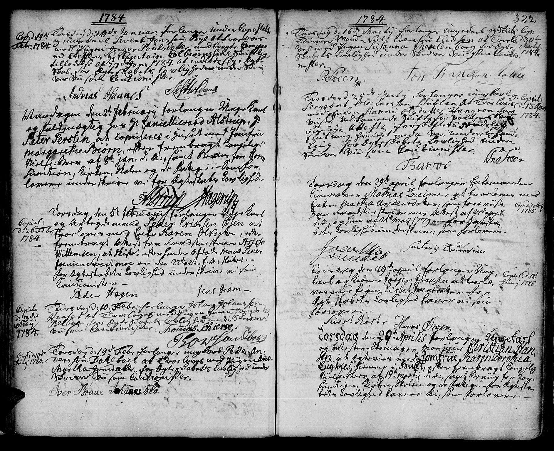 Ministerialprotokoller, klokkerbøker og fødselsregistre - Sør-Trøndelag, SAT/A-1456/601/L0038: Parish register (official) no. 601A06, 1766-1877, p. 322