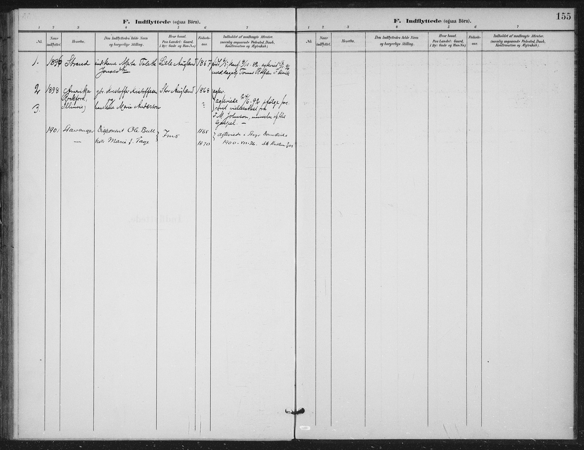 Høgsfjord sokneprestkontor, AV/SAST-A-101624/H/Ha/Haa/L0008: Parish register (official) no. A 8, 1898-1920, p. 155