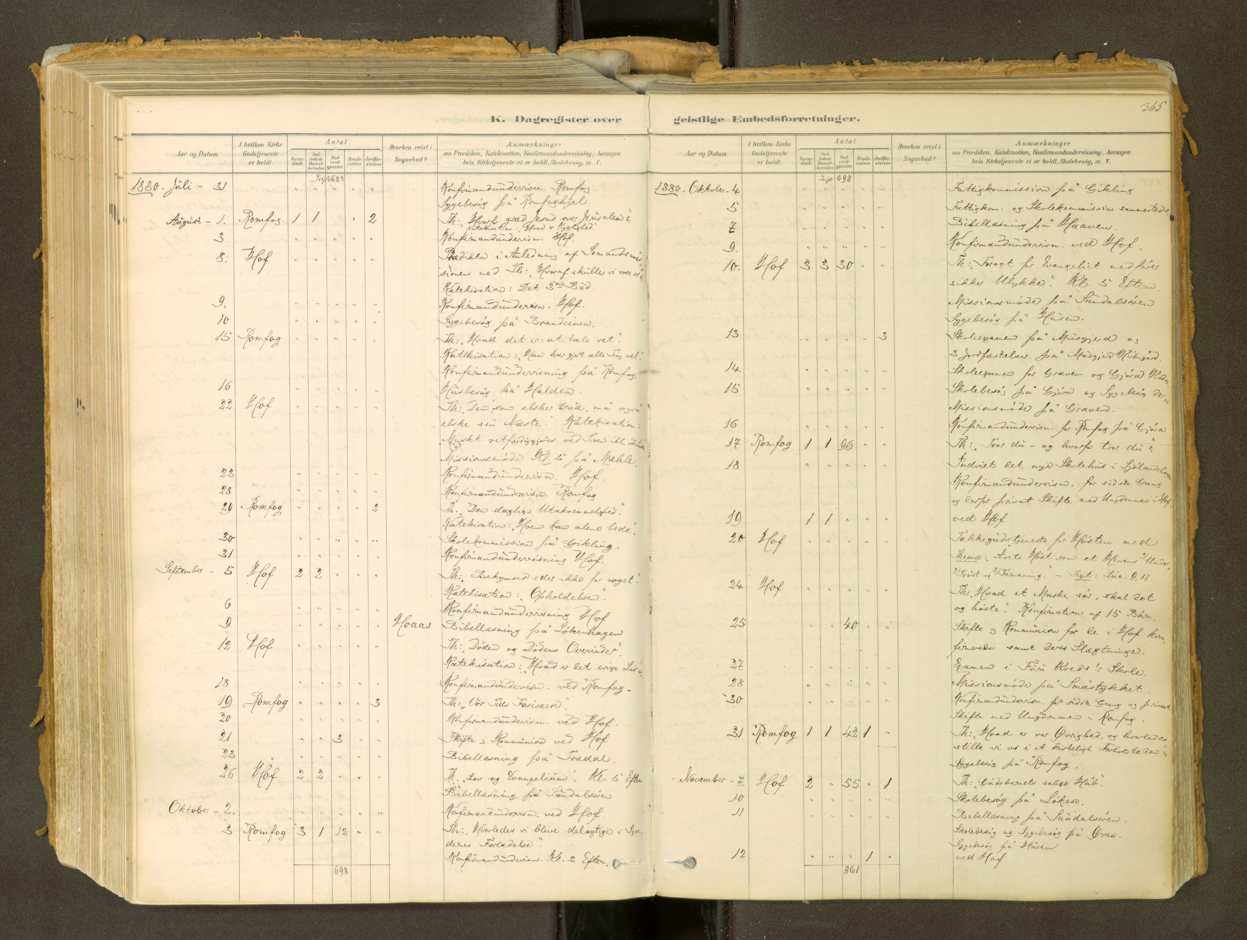 Sunndal sokneprestkontor, SAT/A-1085/1/I/I1/I1a: Parish register (official) no. 2, 1877-1914, p. 365