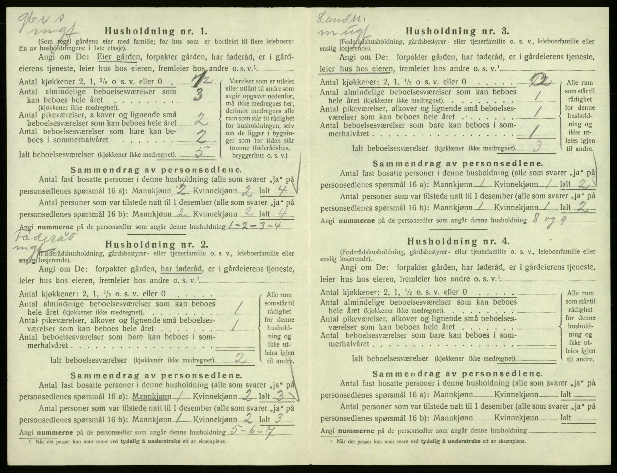 SAB, 1920 census for Hålandsdal, 1920, p. 125