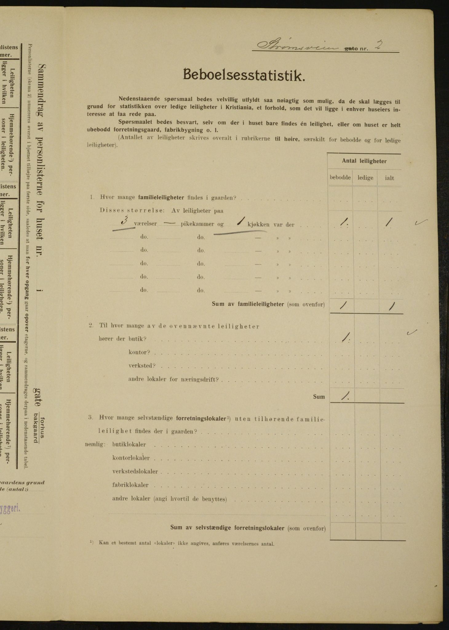 OBA, Municipal Census 1910 for Kristiania, 1910, p. 98670