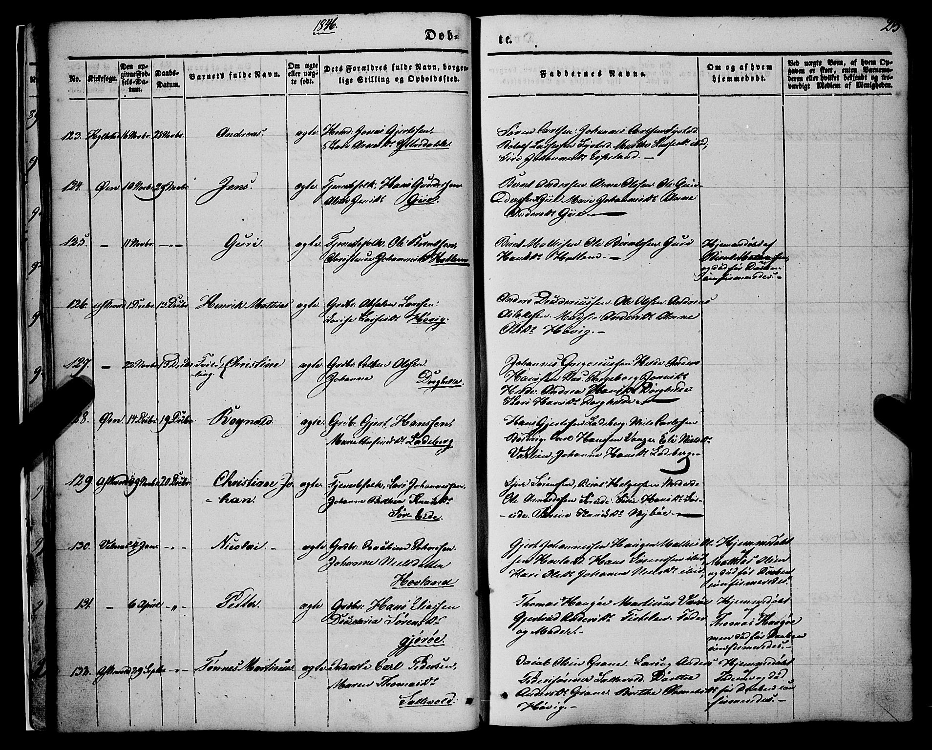 Askvoll sokneprestembete, SAB/A-79501/H/Haa/Haaa/L0011/0001: Parish register (official) no. A 11 I, 1845-1864, p. 23