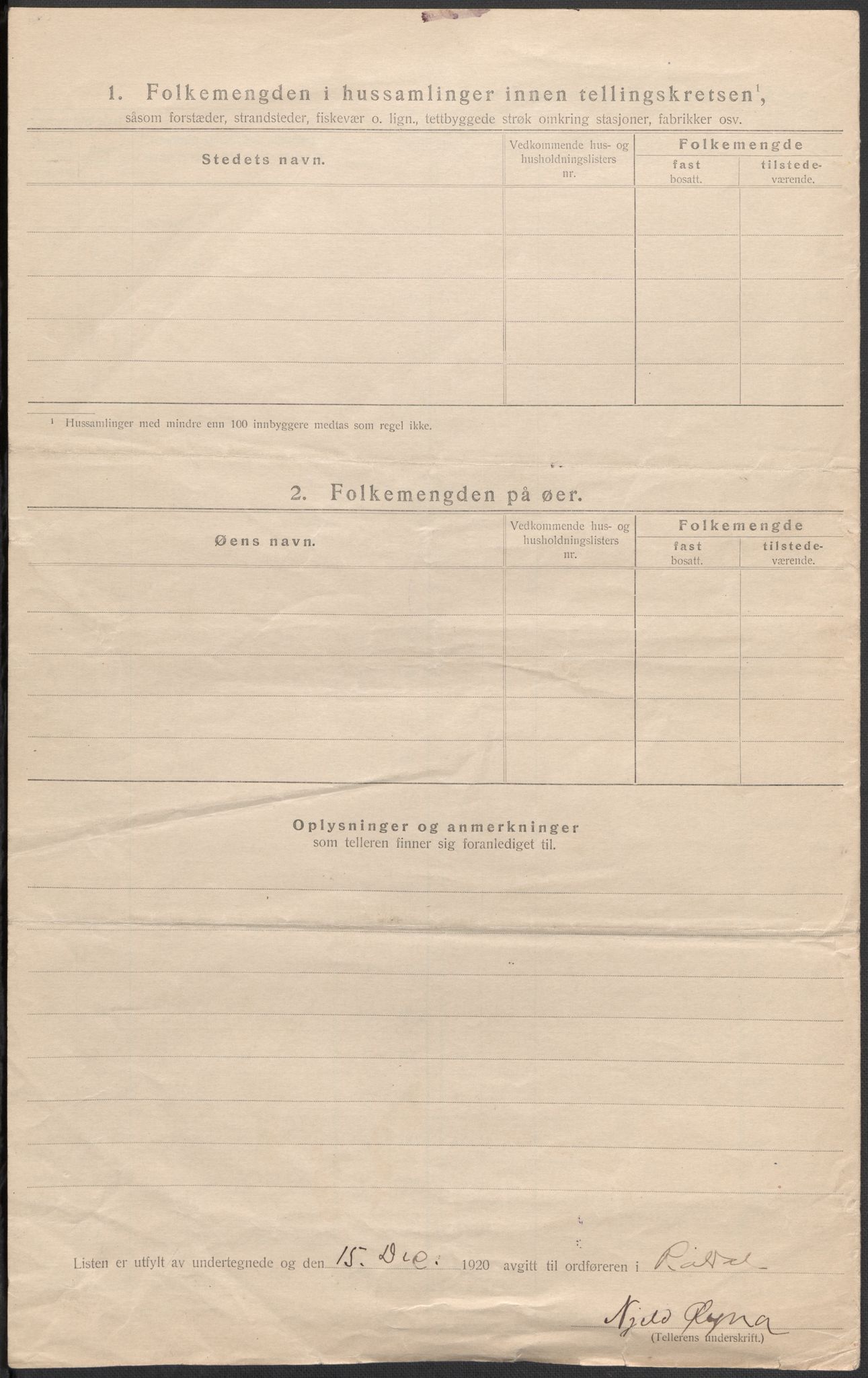 SAB, 1920 census for Røldal, 1920, p. 12