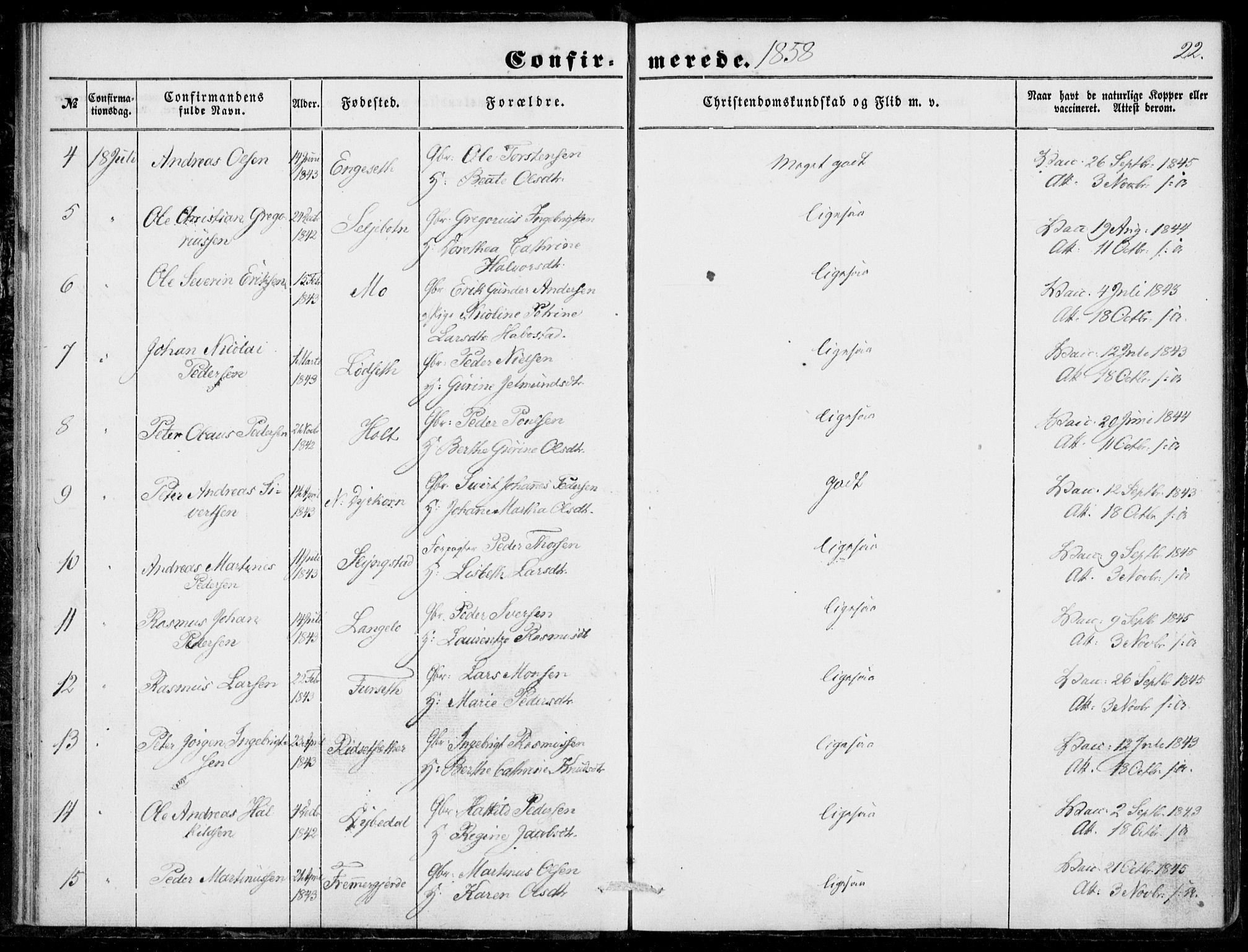 Ministerialprotokoller, klokkerbøker og fødselsregistre - Møre og Romsdal, AV/SAT-A-1454/520/L0281: Parish register (official) no. 520A10, 1851-1881, p. 22