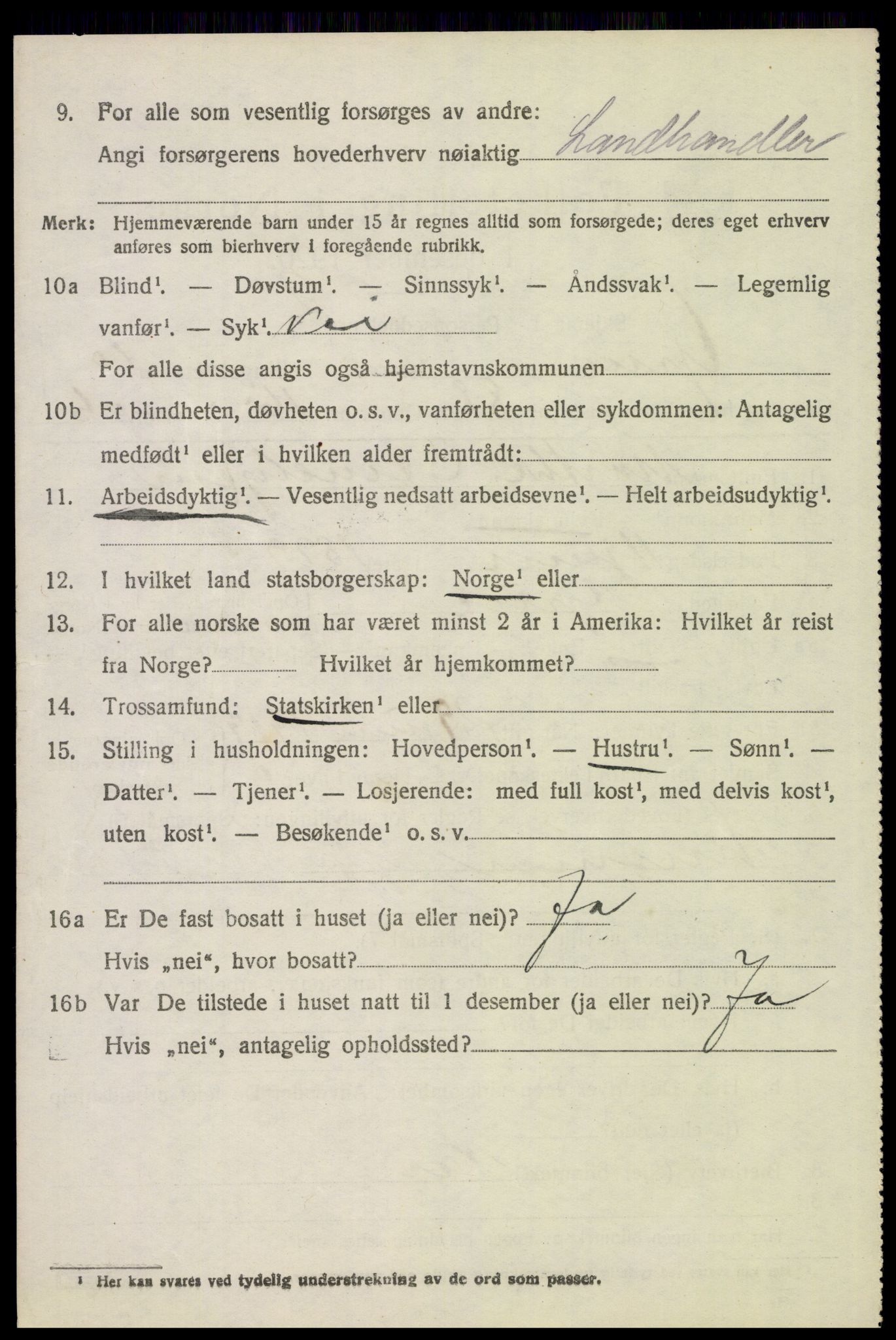 SAH, 1920 census for Grue, 1920, p. 9366