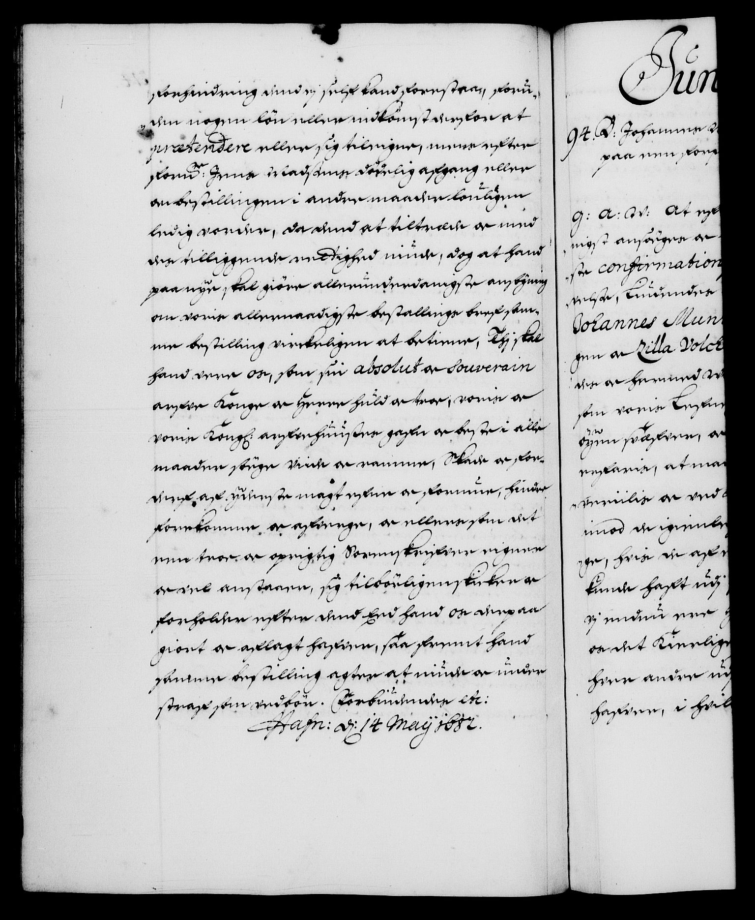 Danske Kanselli 1572-1799, RA/EA-3023/F/Fc/Fca/Fcaa/L0013: Norske registre (mikrofilm), 1681-1684, p. 214b