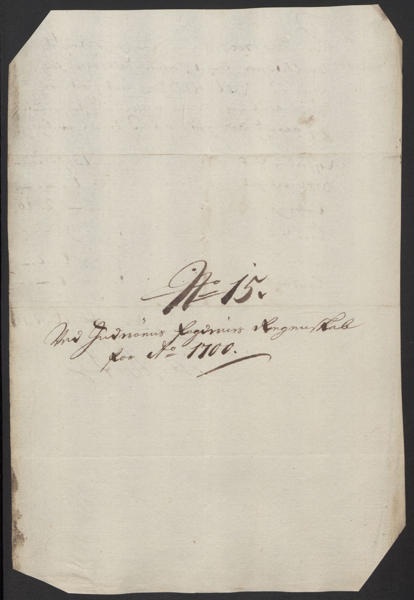 Rentekammeret inntil 1814, Reviderte regnskaper, Fogderegnskap, RA/EA-4092/R63/L4311: Fogderegnskap Inderøy, 1700, p. 141