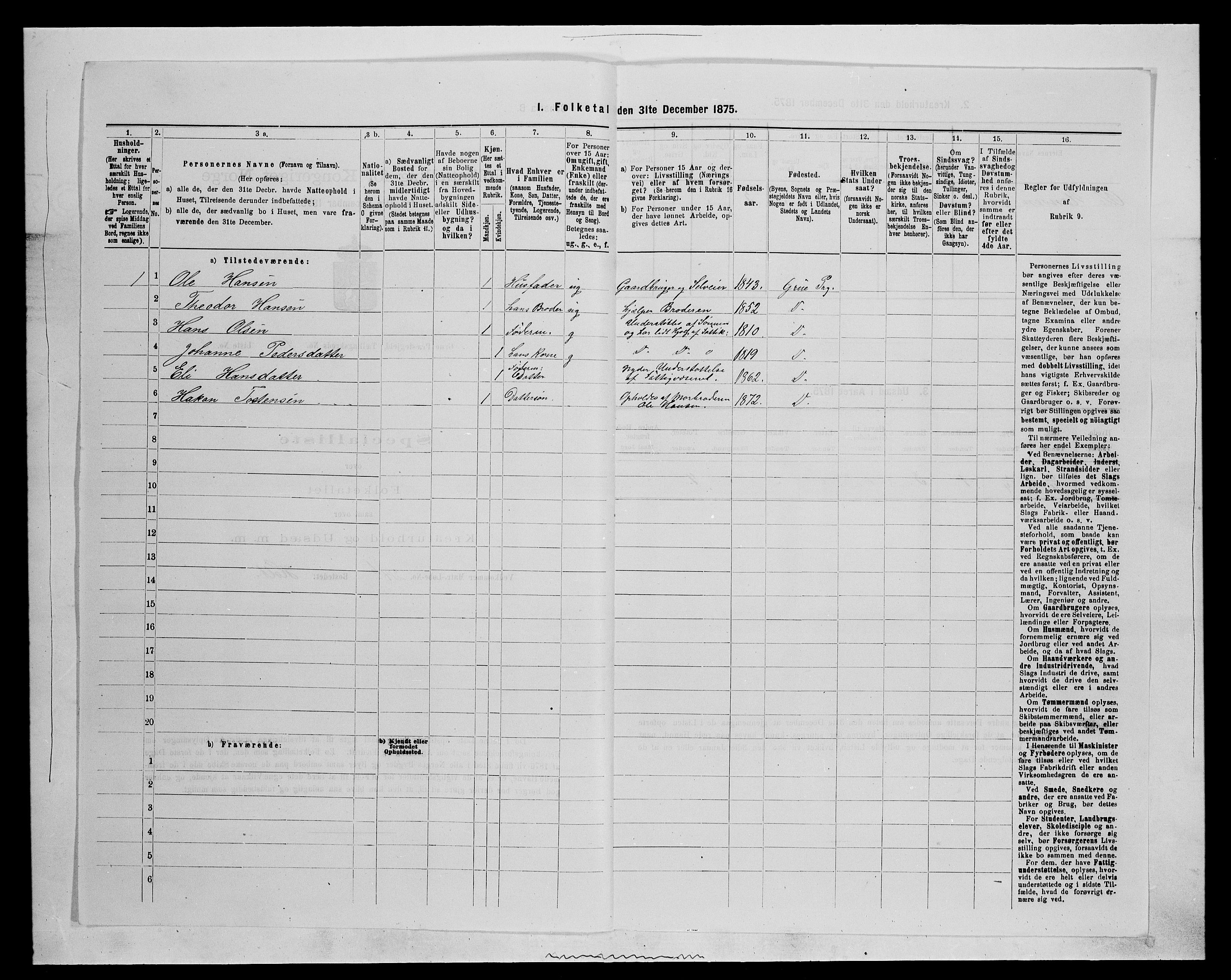 SAH, 1875 census for 0423P Grue, 1875, p. 1576