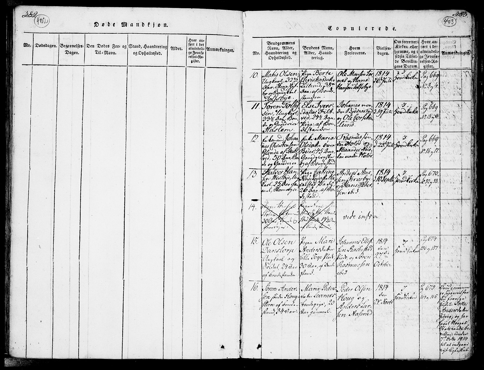 Rakkestad prestekontor Kirkebøker, SAO/A-2008/F/Fa/L0006: Parish register (official) no. I 6, 1814-1824, p. 402-403