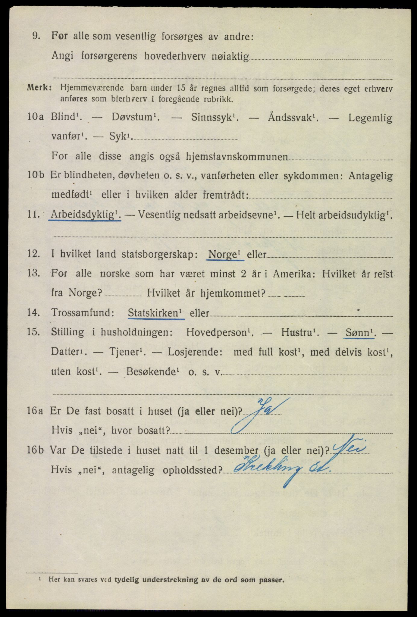 SAH, 1920 census for Vinger, 1920, p. 11877