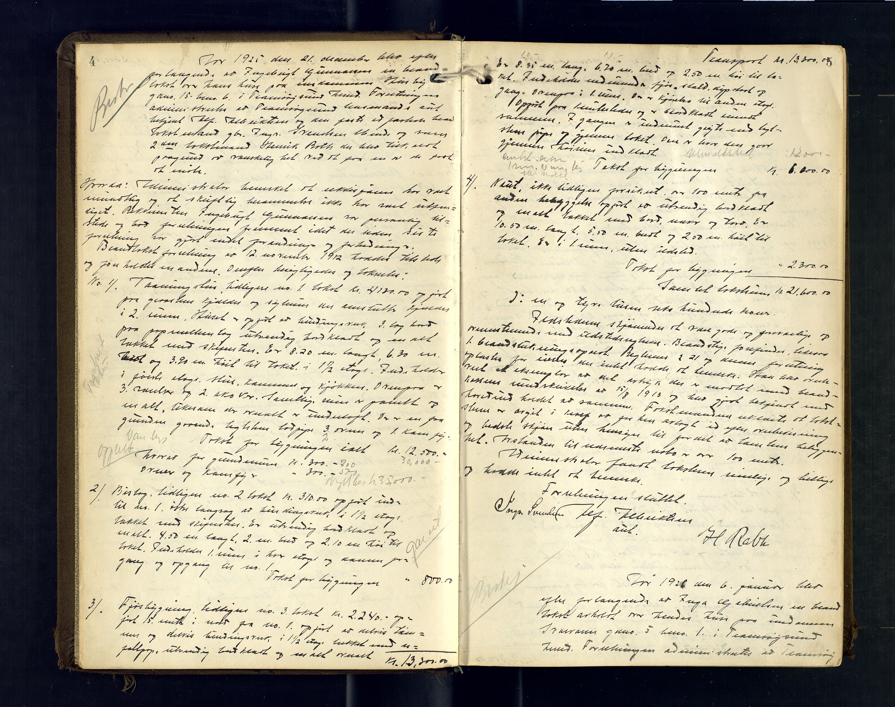 Tromsøysund lensmannskontor, AV/SATØ-SATØ-12/F/Fs/Fsb/L0748: Branntakstprotokoll. Med register, 1925-1933, p. 4-5