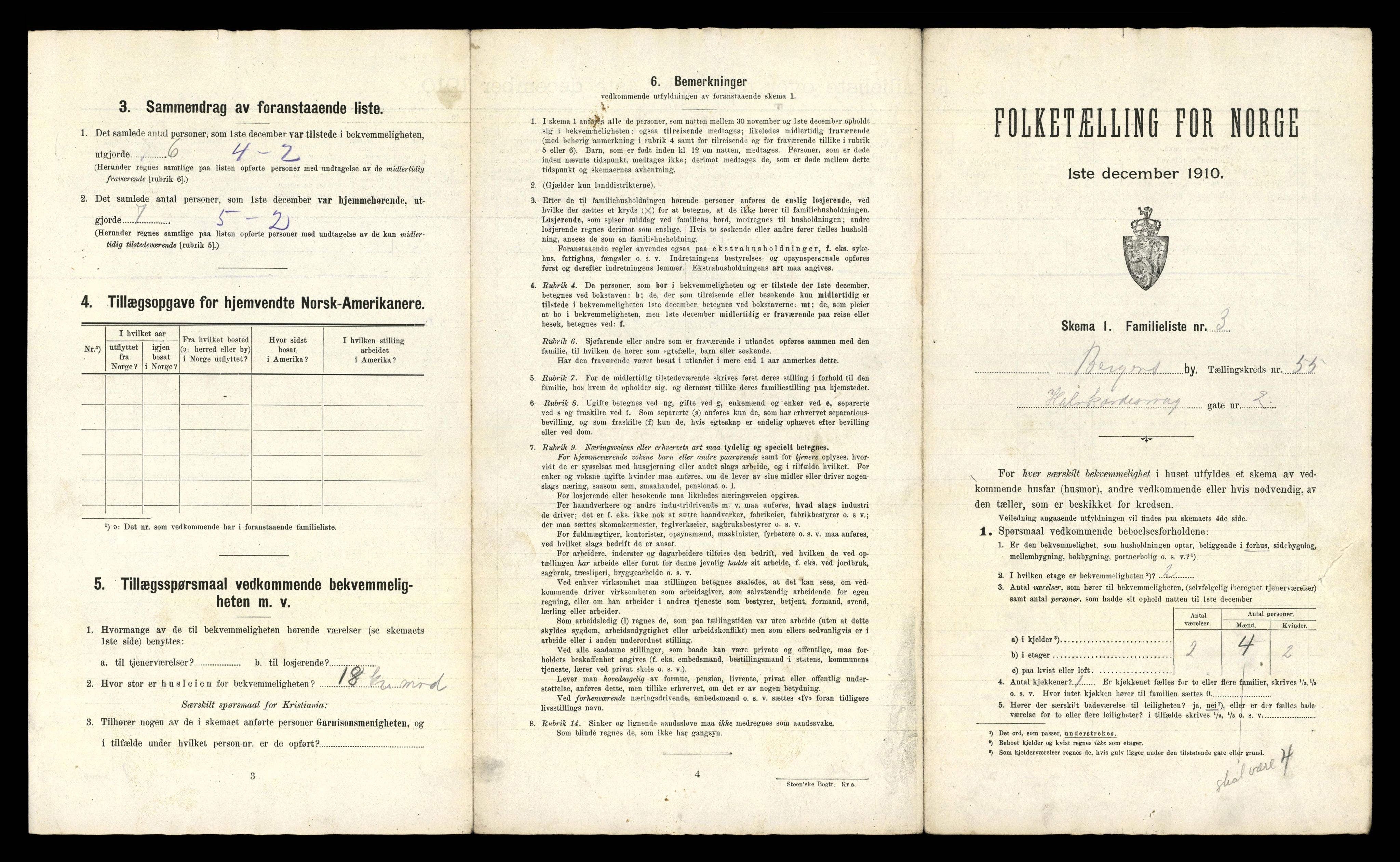 RA, 1910 census for Bergen, 1910, p. 19061