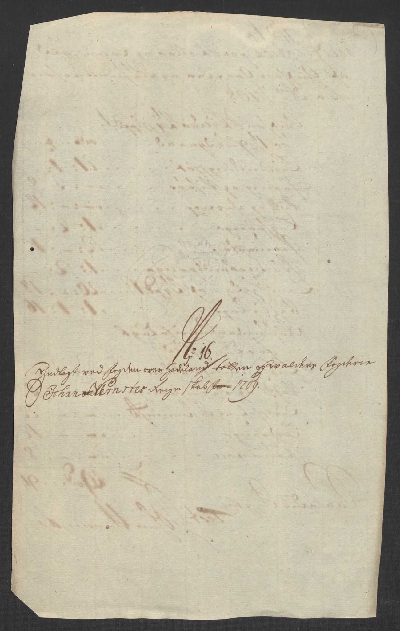 Rentekammeret inntil 1814, Reviderte regnskaper, Fogderegnskap, RA/EA-4092/R18/L1306: Fogderegnskap Hadeland, Toten og Valdres, 1709, p. 307